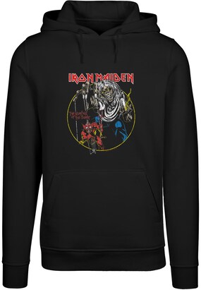 Merchcode Sweatshirt ‘Iron Maiden – Colours Circle’ Blauw / Rood / Zwart / Wit