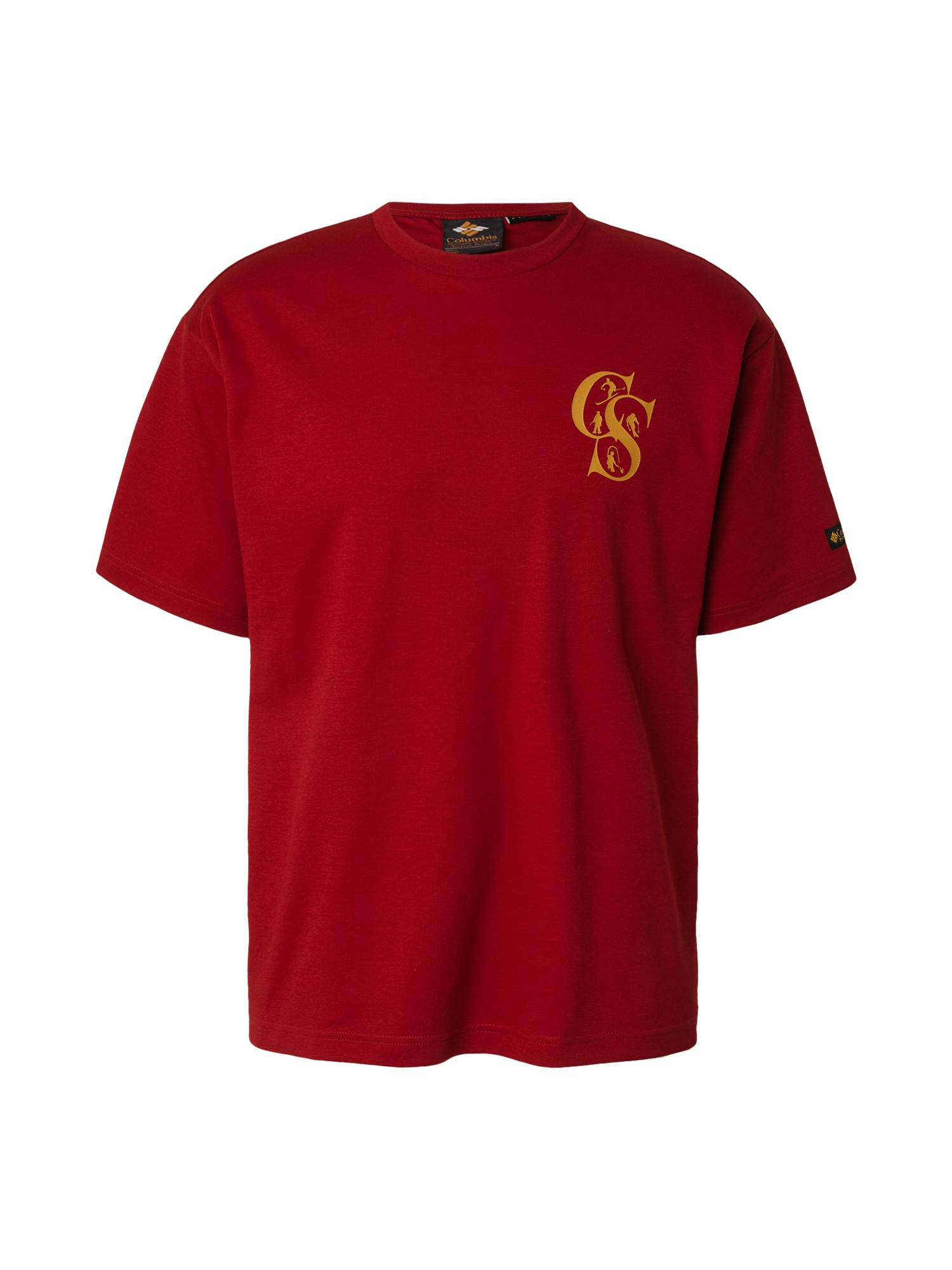 COLUMBIA Camiseta funcional 'CSC™ Heritage'  mostaza / rojo / negro / offwhite
