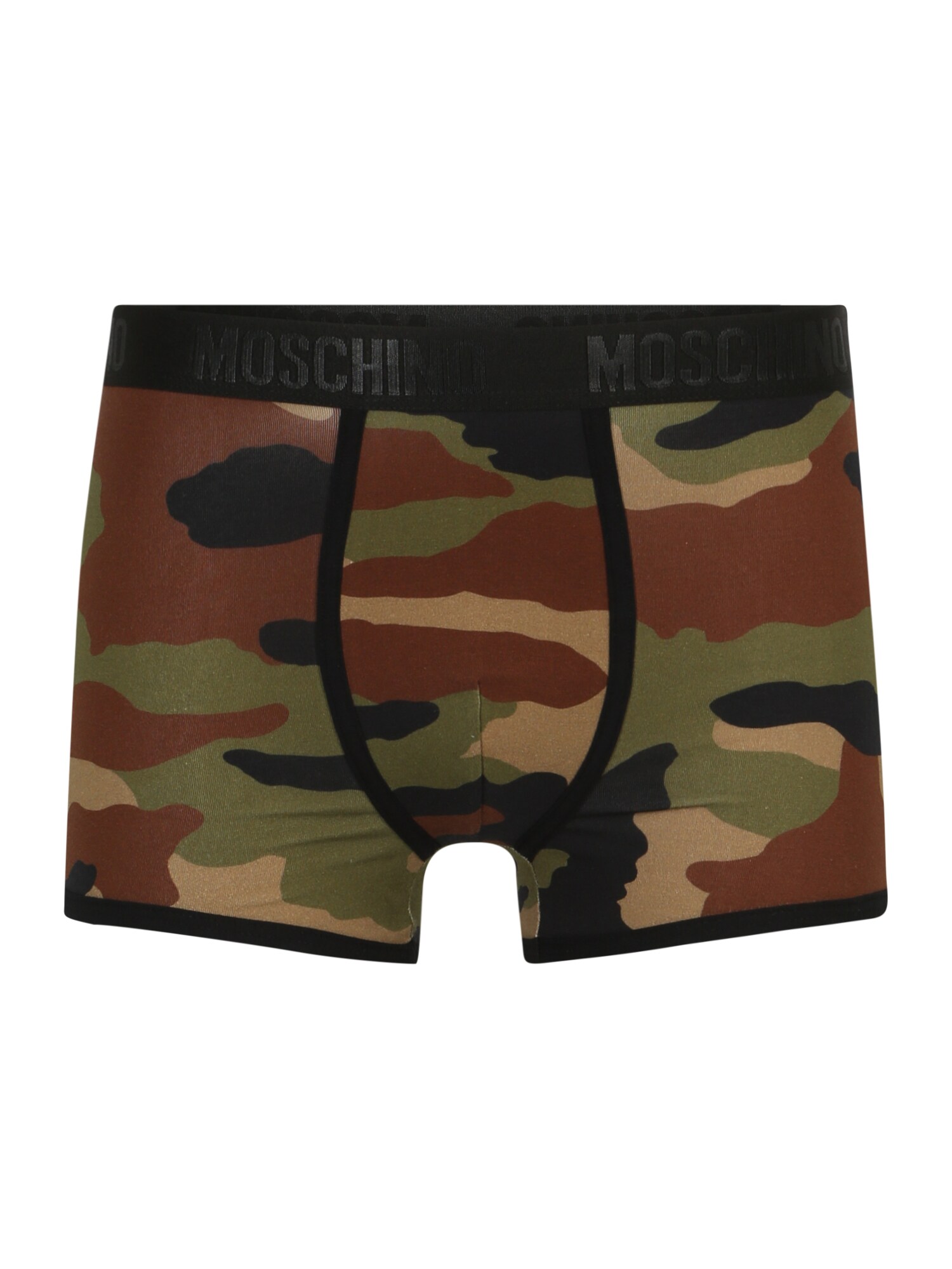 Moschino Underwear Boxer trumpikės brokato spalva / šviesiai ruda / alyvuogių spalva / juoda