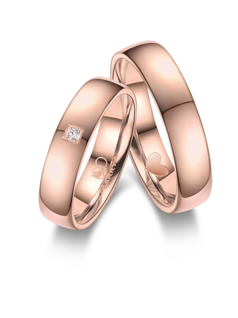 Ring 'MARRYA ES-31 Ehering aus Edelstahl Rosé gold plattiert'