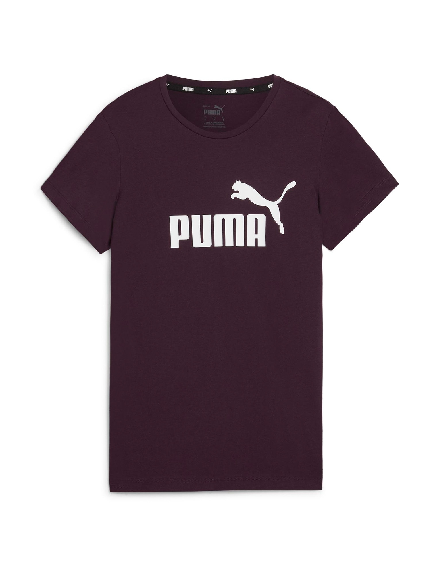 PUMA Funkčné tričko 'Essential'  baklažánová / biela