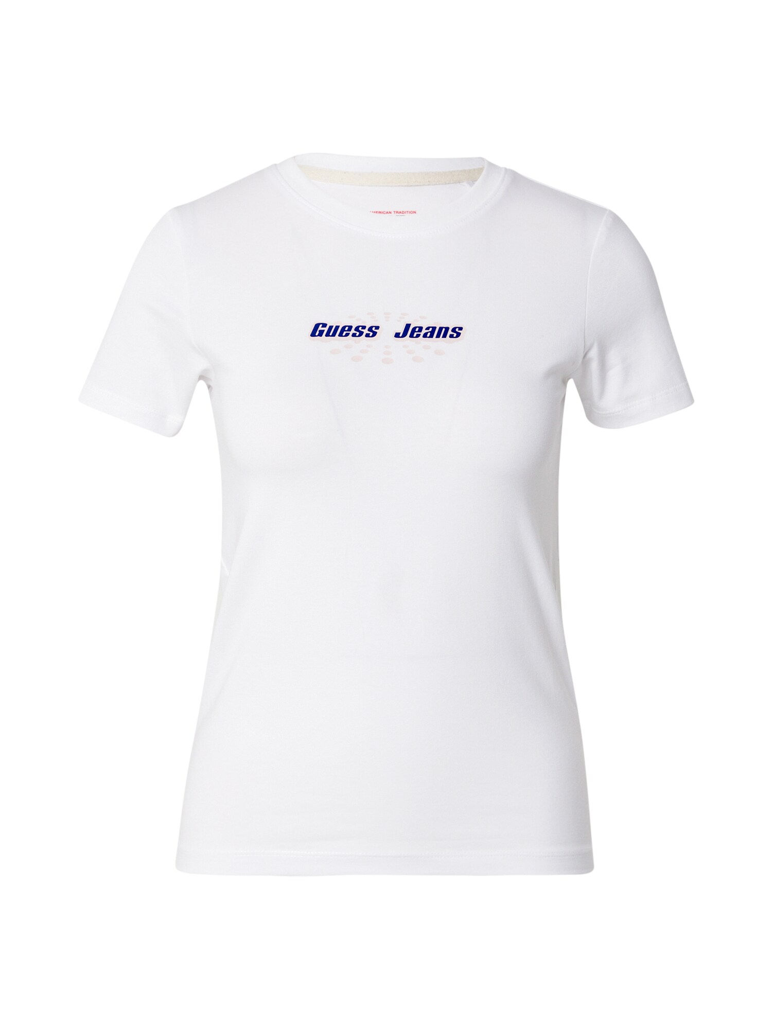GUESS JEANS Póló  világos bézs / tengerészkék / fehér akciós termékkép 1