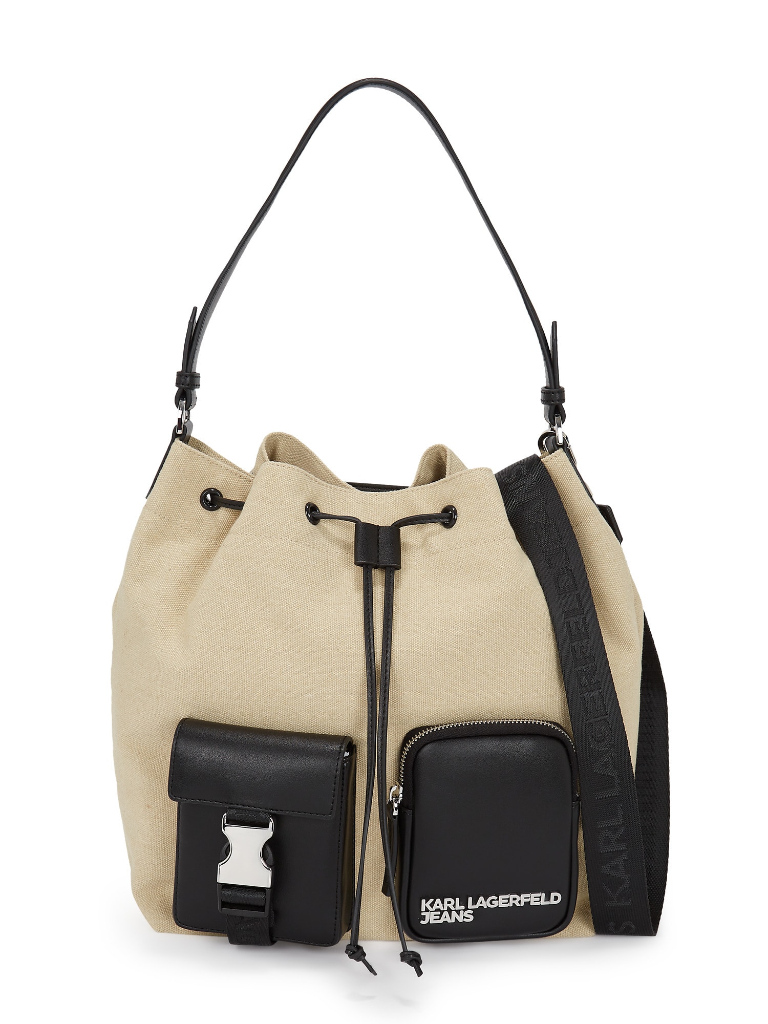 KARL LAGERFELD JEANS Geantă tip sac  bej / negru