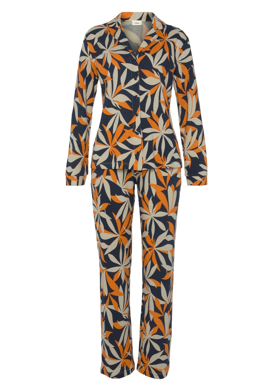 Pyjamas beige / mörkblå