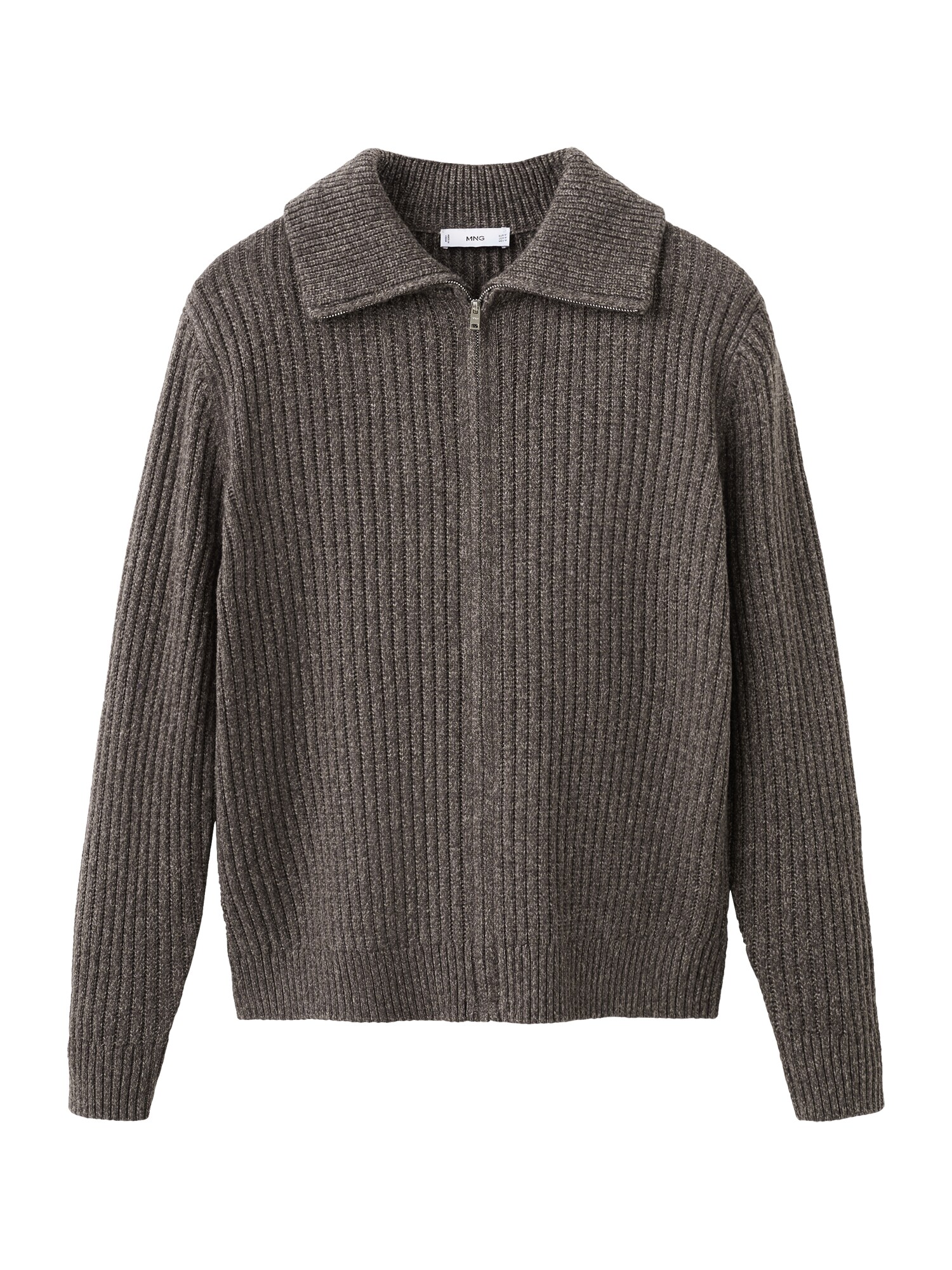 MANGO MAN Geacă tricotată JOANZ  maro amestecat