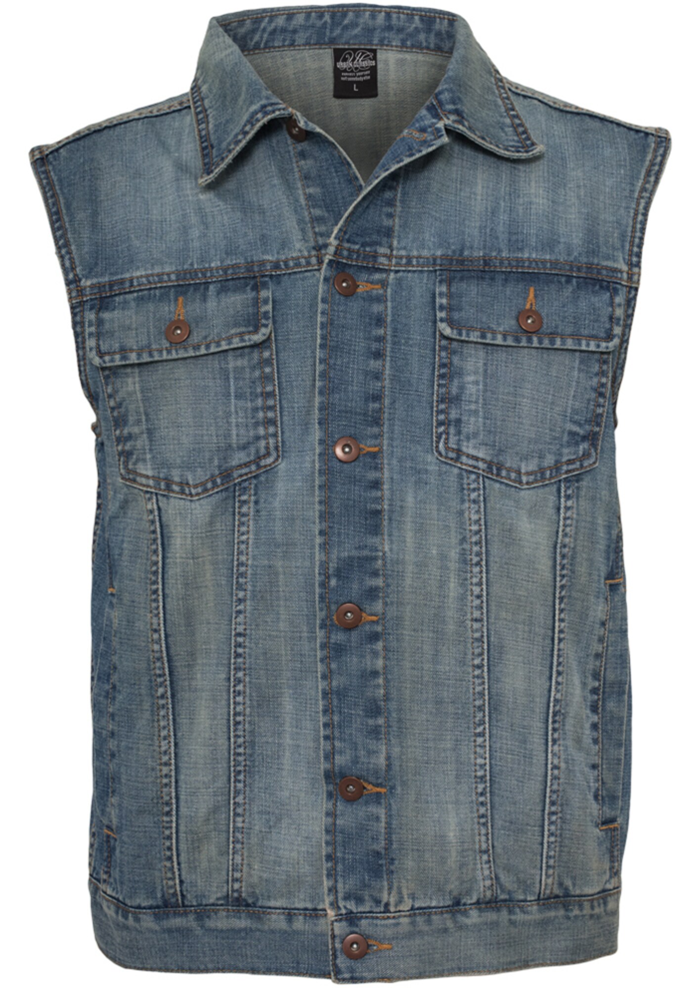 Urban Classics Vesta  modrá denim