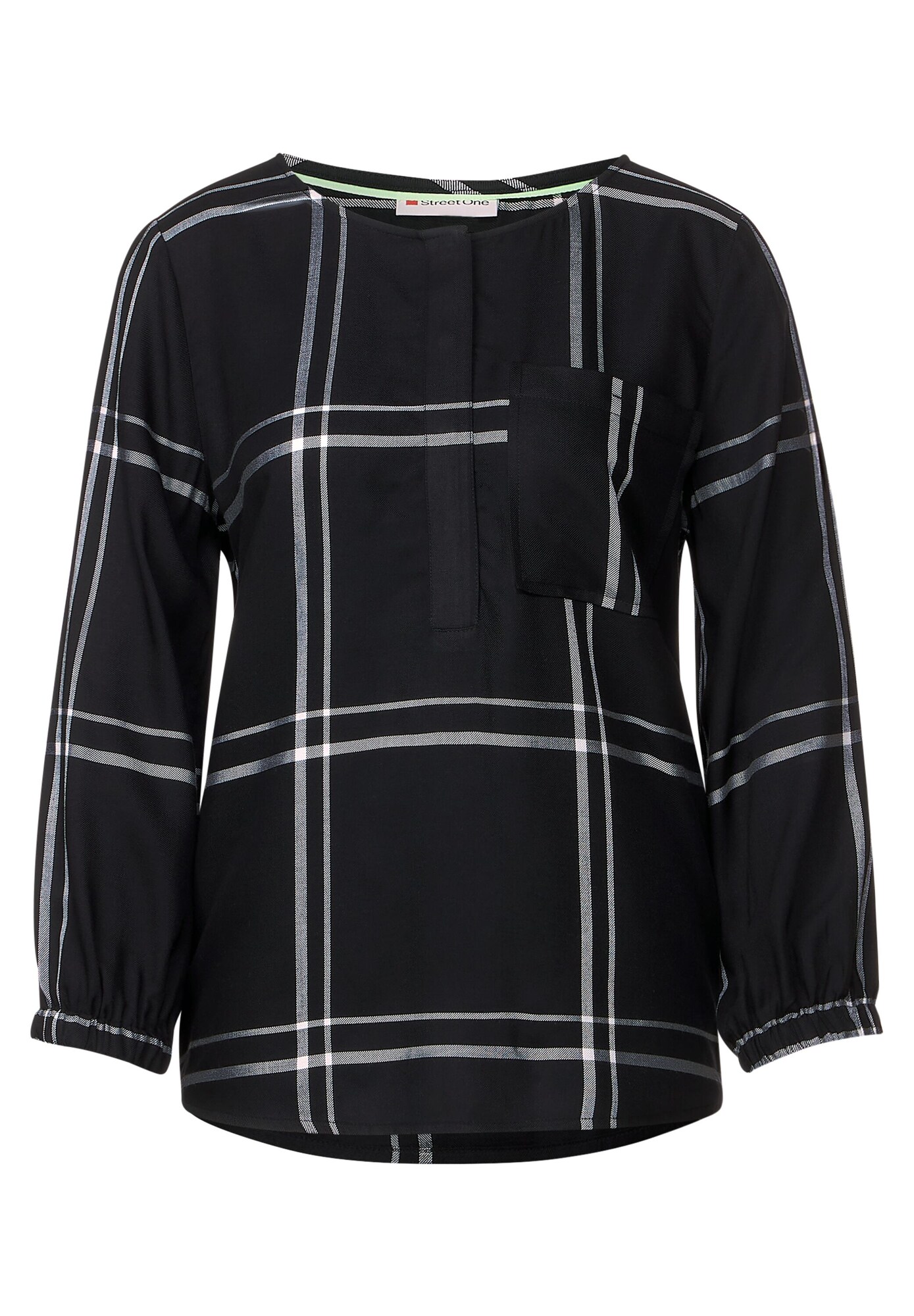 Street One STREET ONE Bluse grau / schwarz