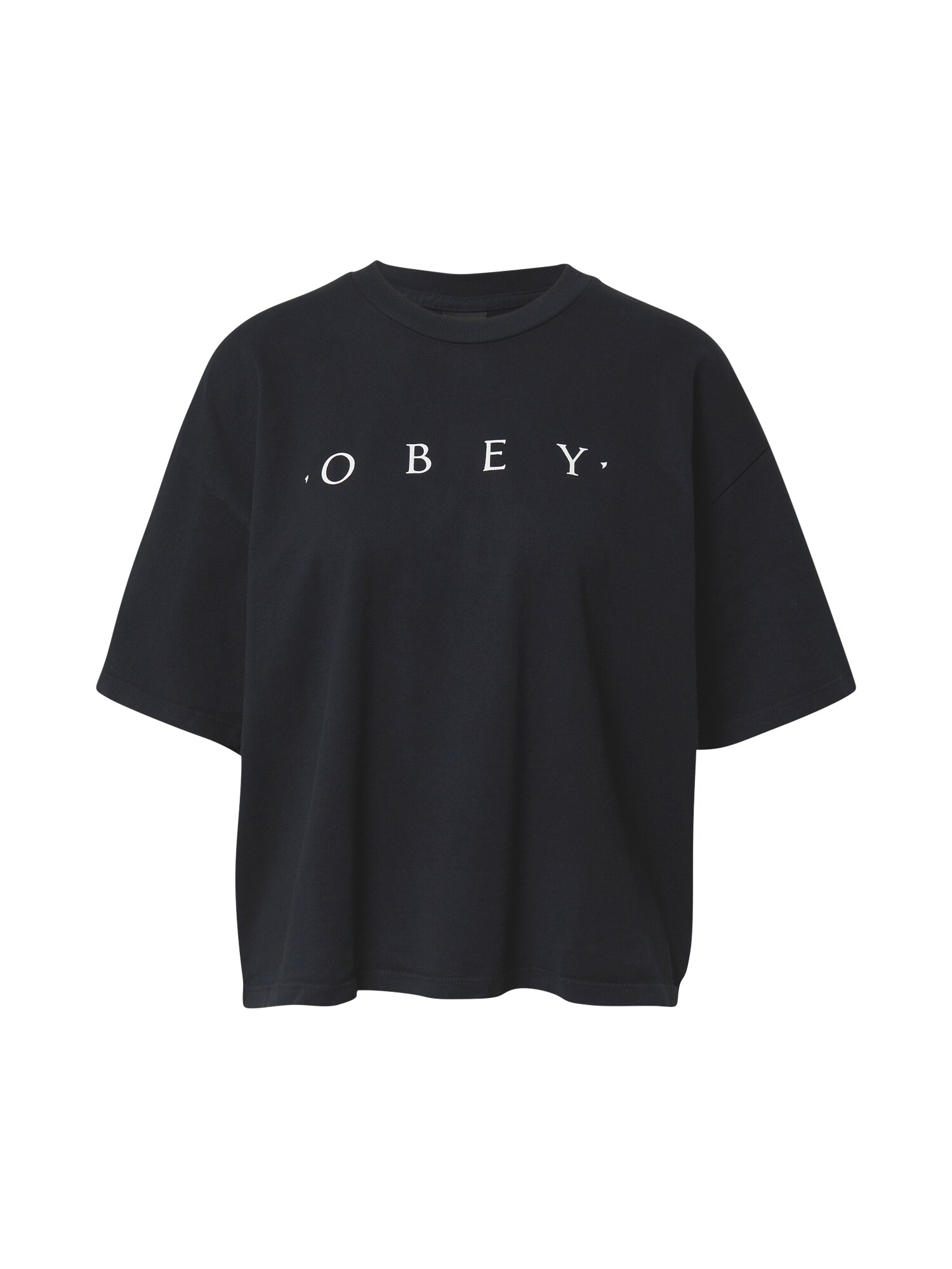 Obey Marškinėliai 'Novel'  juoda / balta