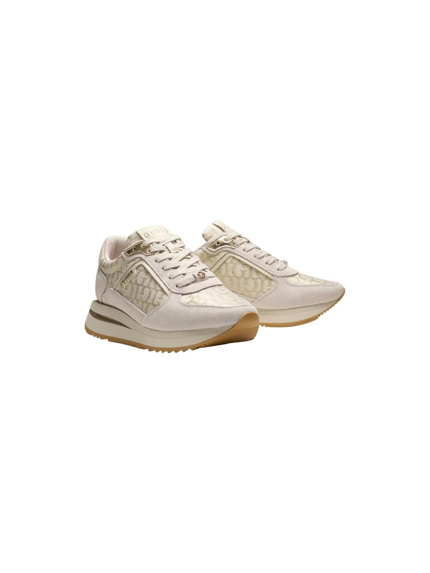GUESS Zapatillas deportivas bajas 'Energy'  crema / piel / chamois – imagen 4