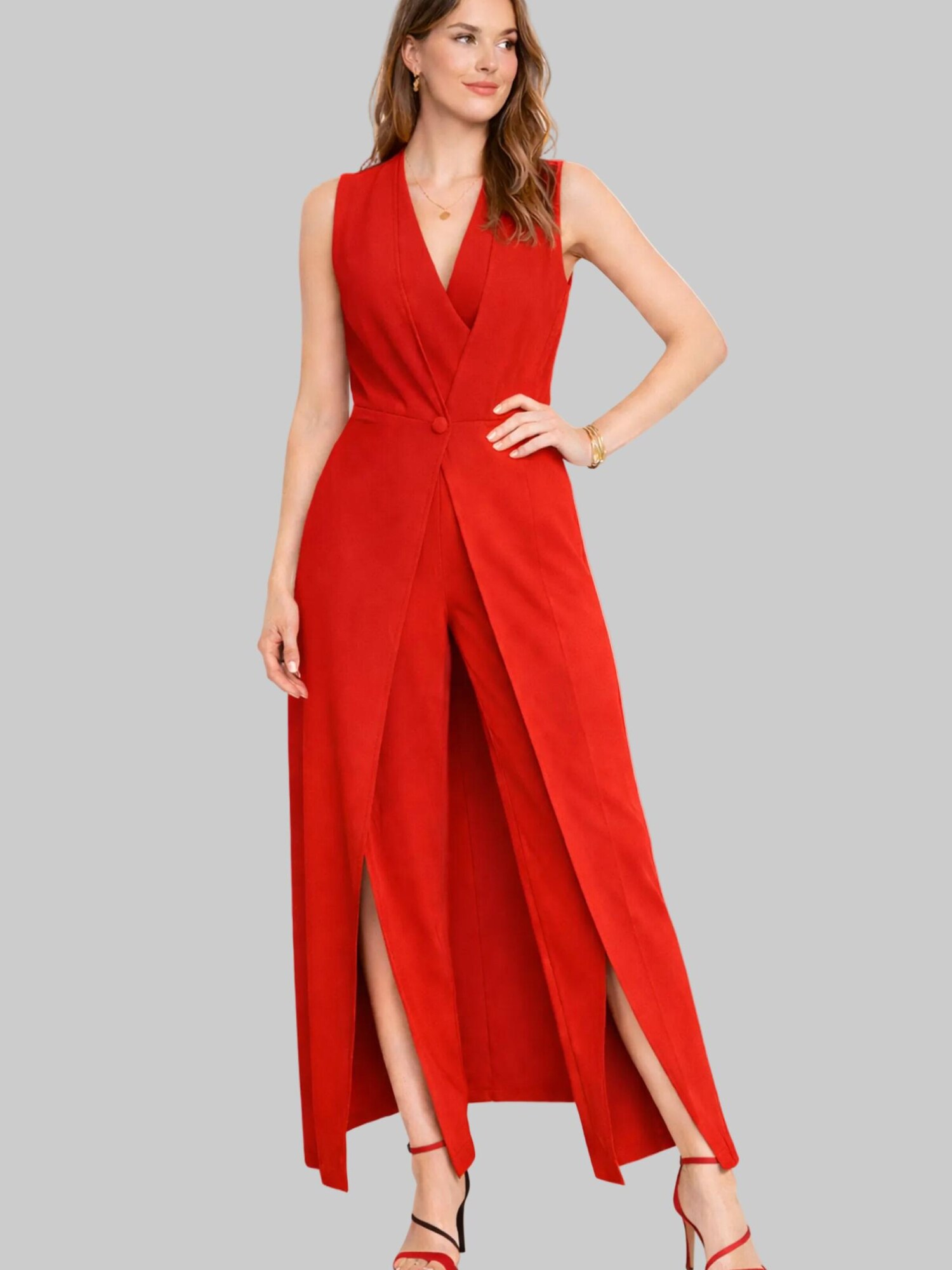 Madnezz House Jumpsuit  rojo