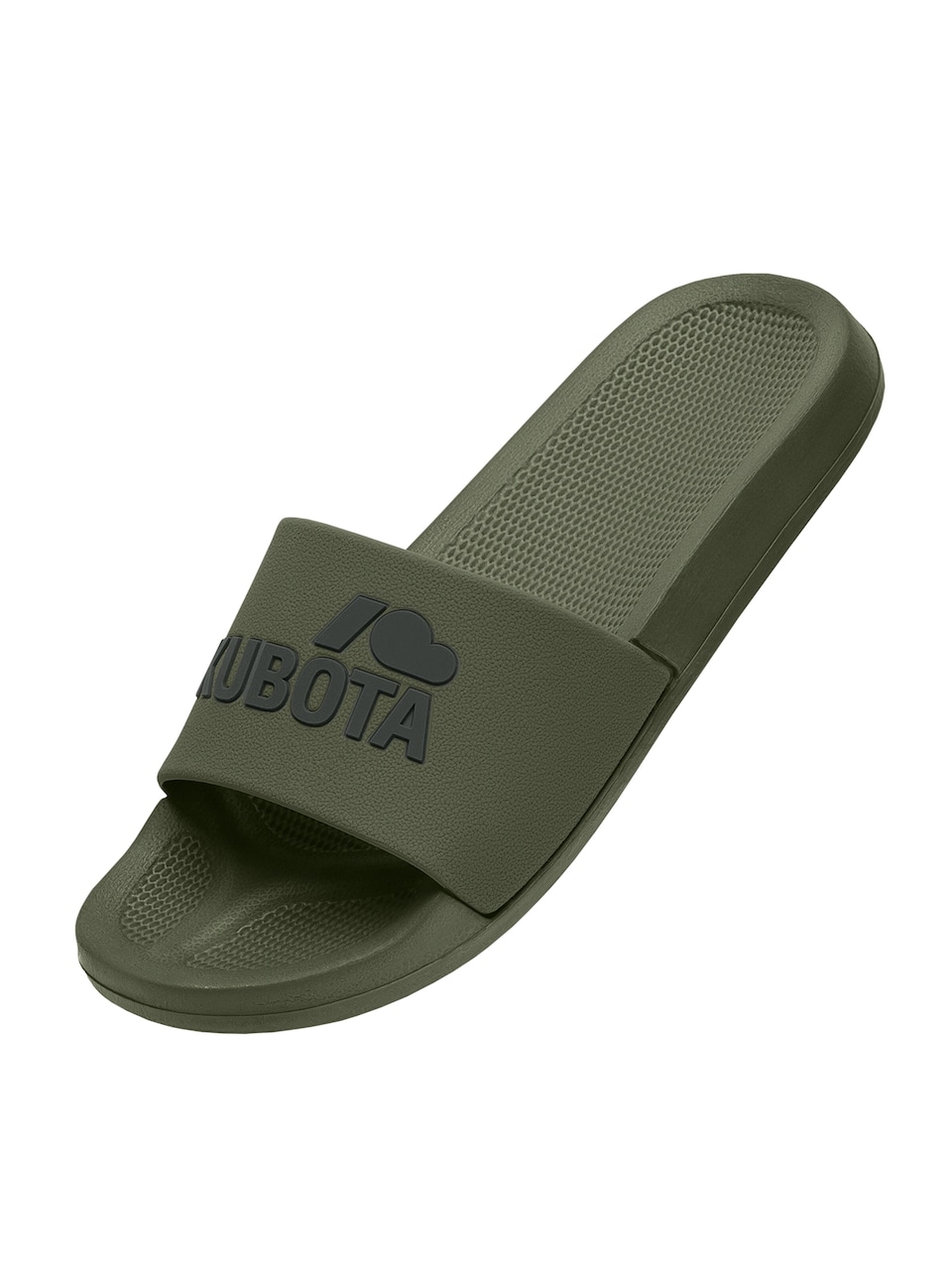 Strand-/badsko 'Kubota Men's Slip-On Dark Green Basic Plain Pool Slides'