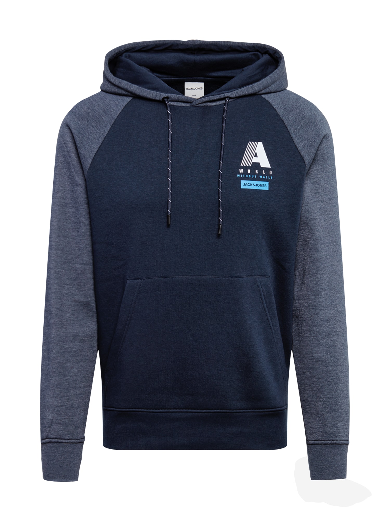 JACK & JONES Megztinis be užsegimo  tamsiai mėlyna / margai mėlyna