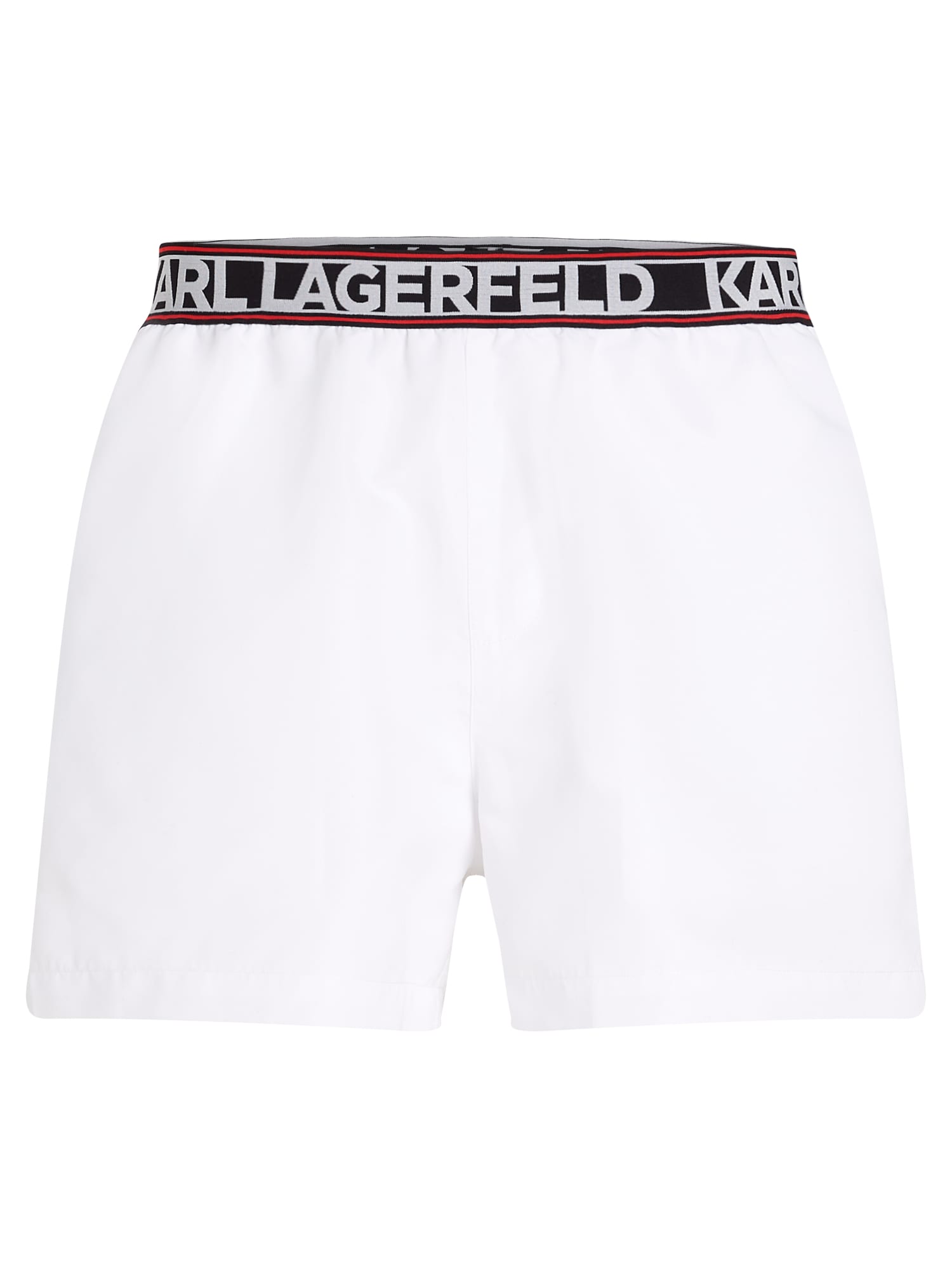 Karl Lagerfeld Kratke kopalne hlače  črna / bela