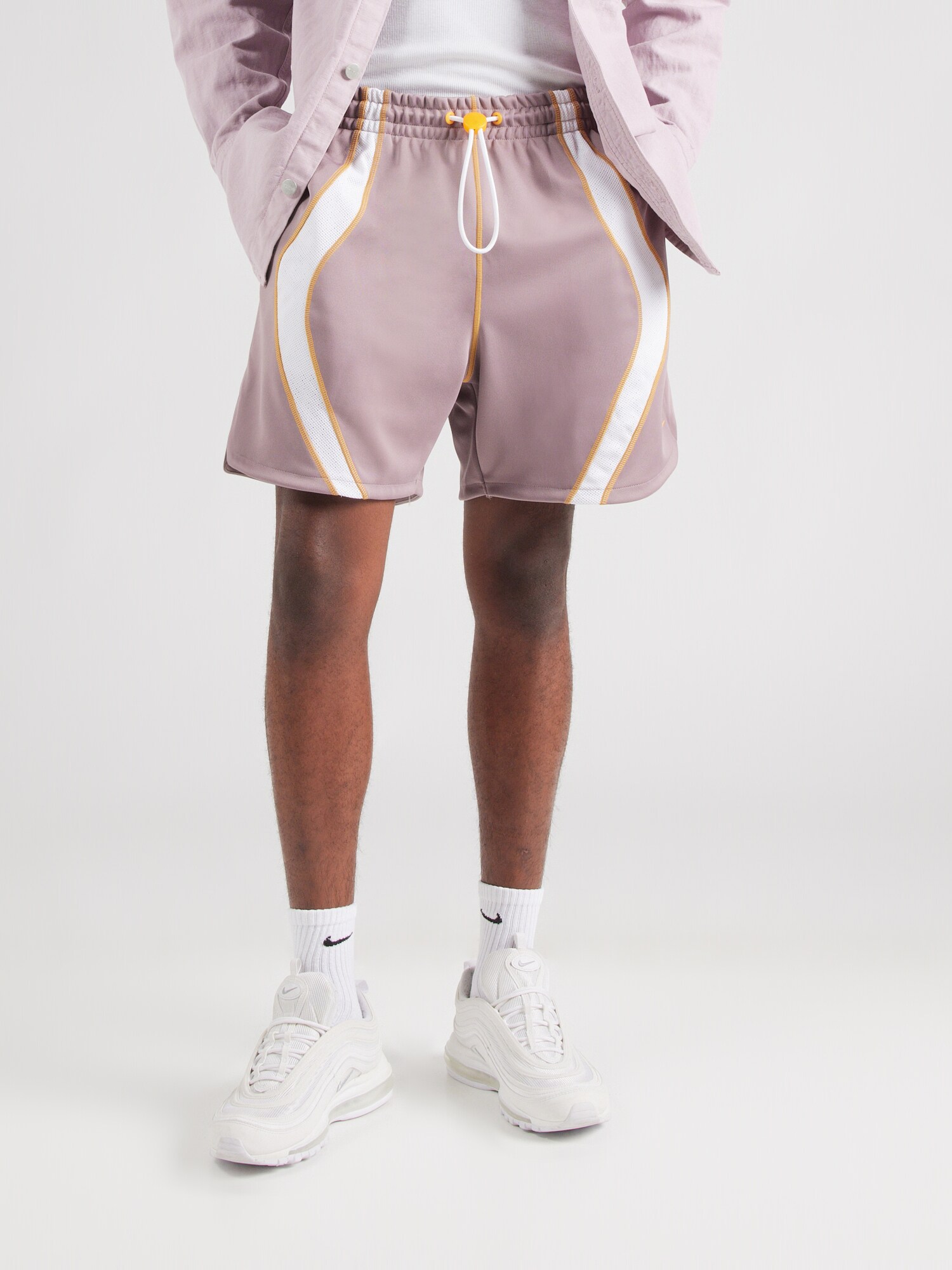 Nike Sportswear Nadrág  taupe / narancs / fehér termék 2. képe