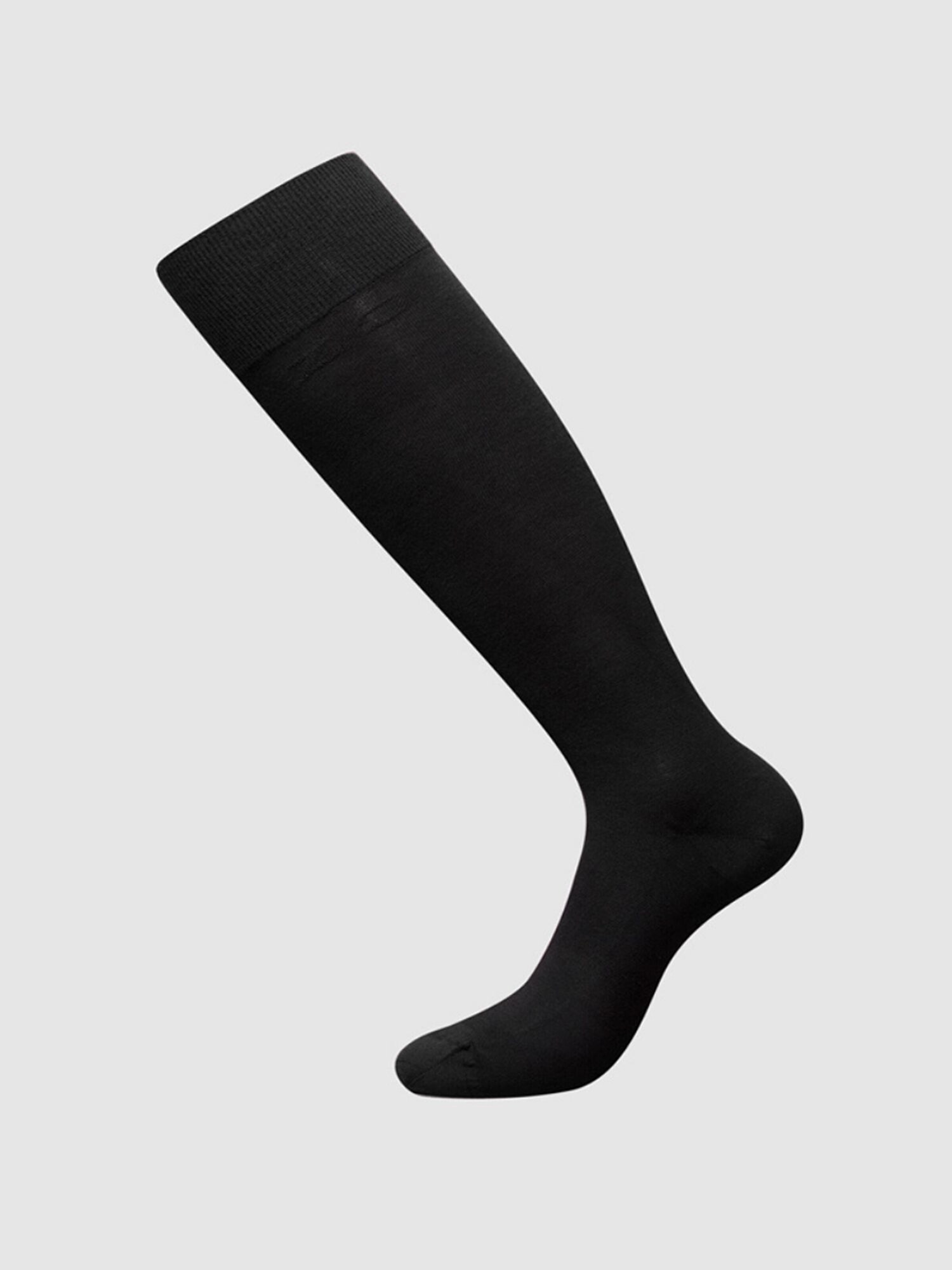 zd ZERO DEFECTS Calcetines hasta la rodilla 'Soy fiber' gris oscuro