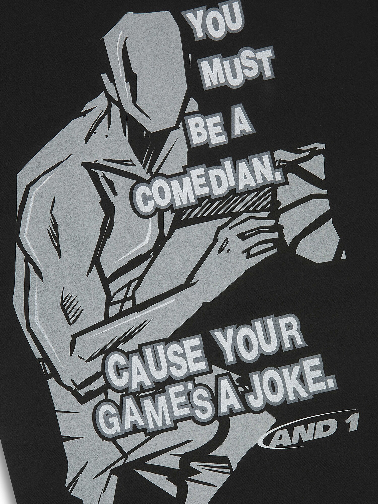 AND1 Camiseta 'Core Comedian' gris / negro / blanco – imagen 3