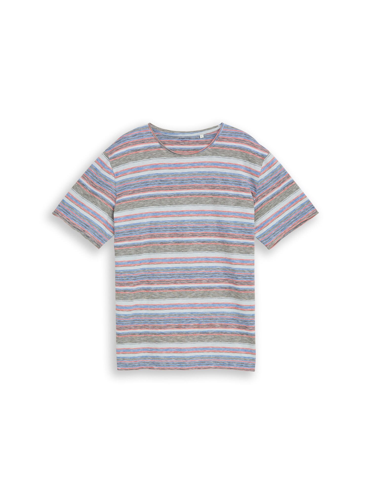 TOM TAILOR Tricou  albastru deschis / verde închis / corai / alb