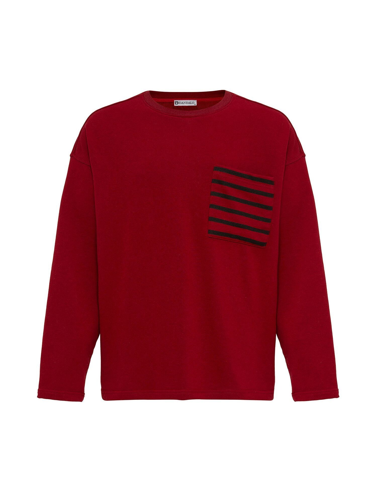 Dandalo Bluză de molton  roșu bordeaux / negru