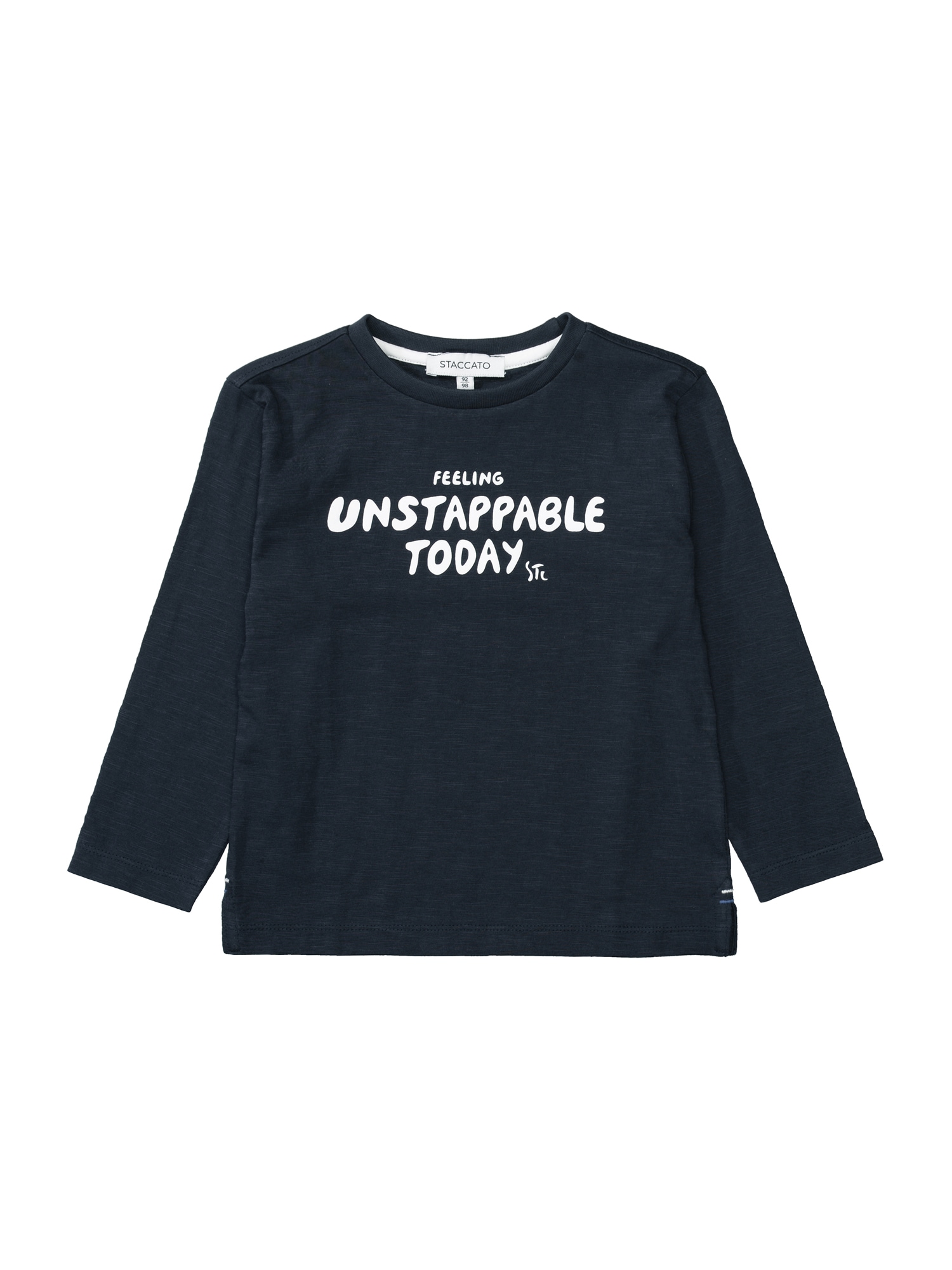 STACCATO Tricou  albastru noapte / alb murdar