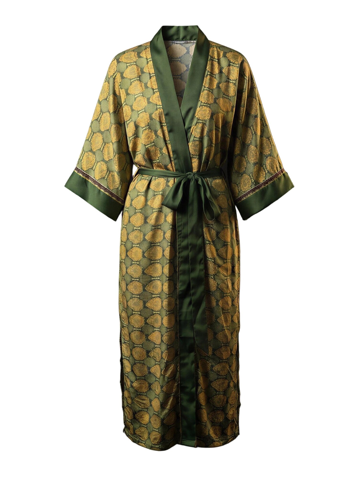 Shop Karey Kimono 'Golden Lotus Kimono'  oro