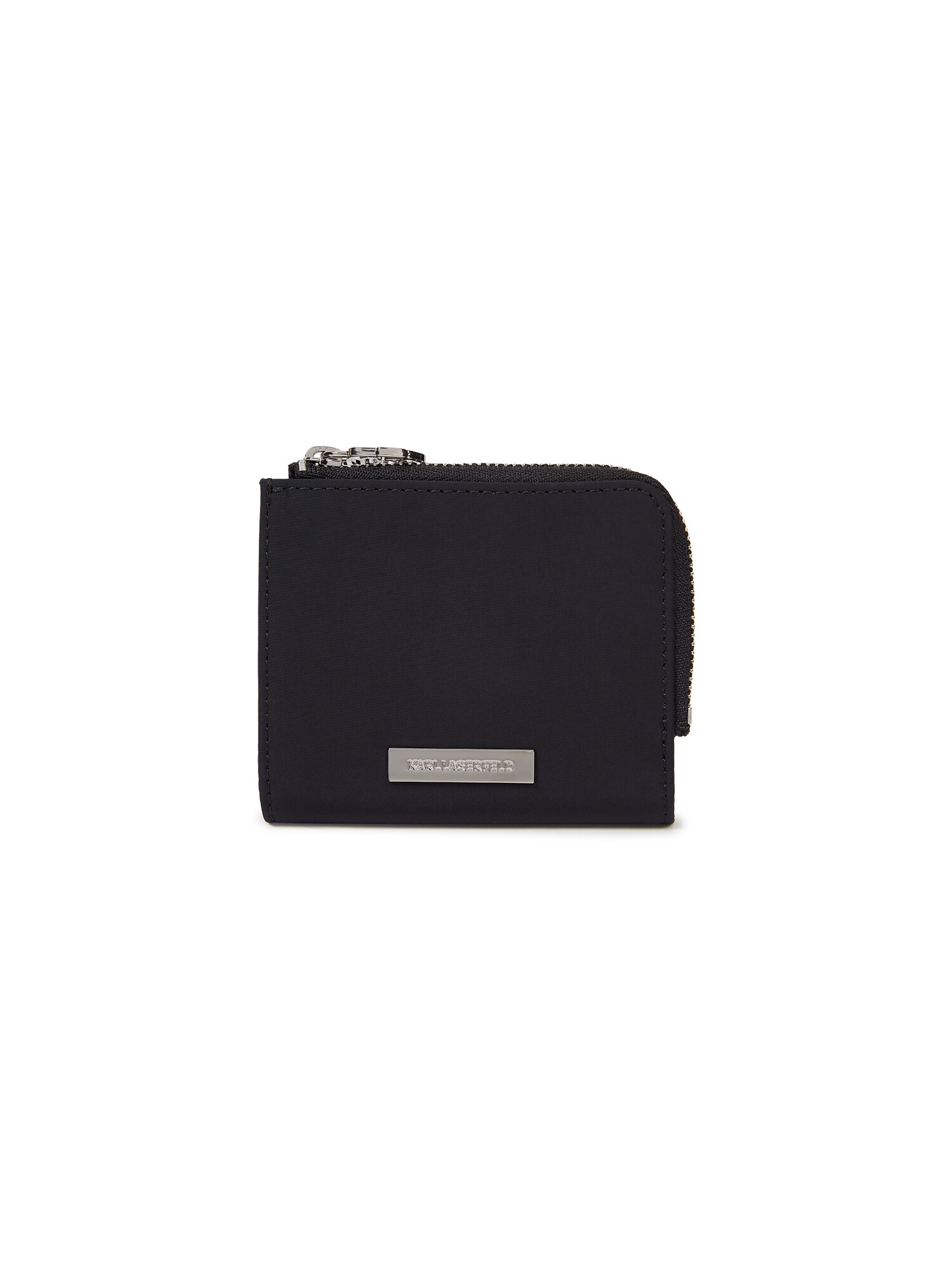 Karl Lagerfeld Portofel ' Ikon Nylon Kleines Klappportemonnaie '  negru