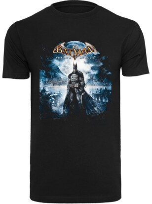 F4NT4STIC Shirt ‘DC Comics Superhelden Batman Arkham Asylum Pale Moonlight’ Blauw / Goudgeel / Zwart / Wit