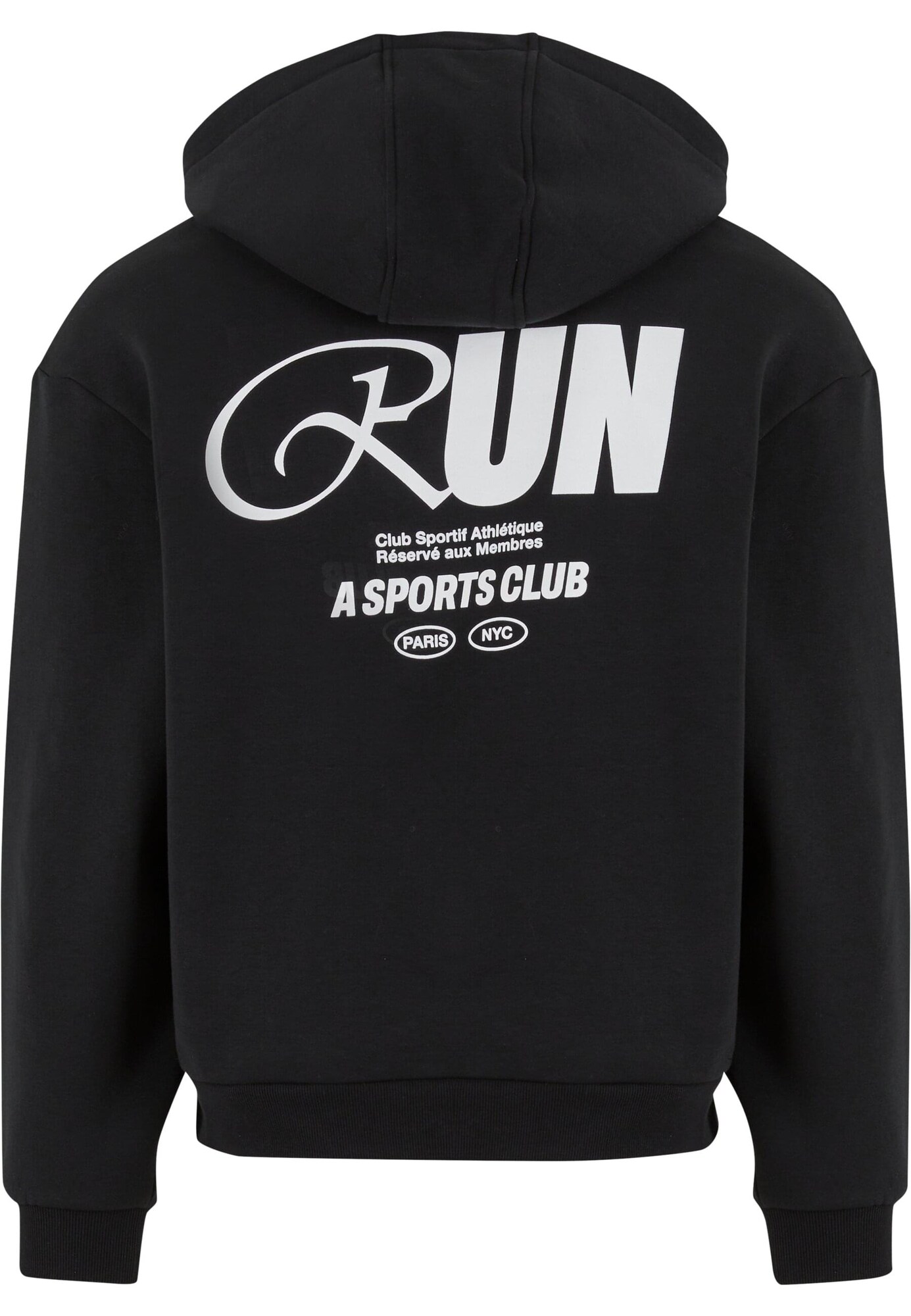 MT Upscale Tréning póló 'RUN Sports Club'  fekete / piszkosfehér termék 2. képe