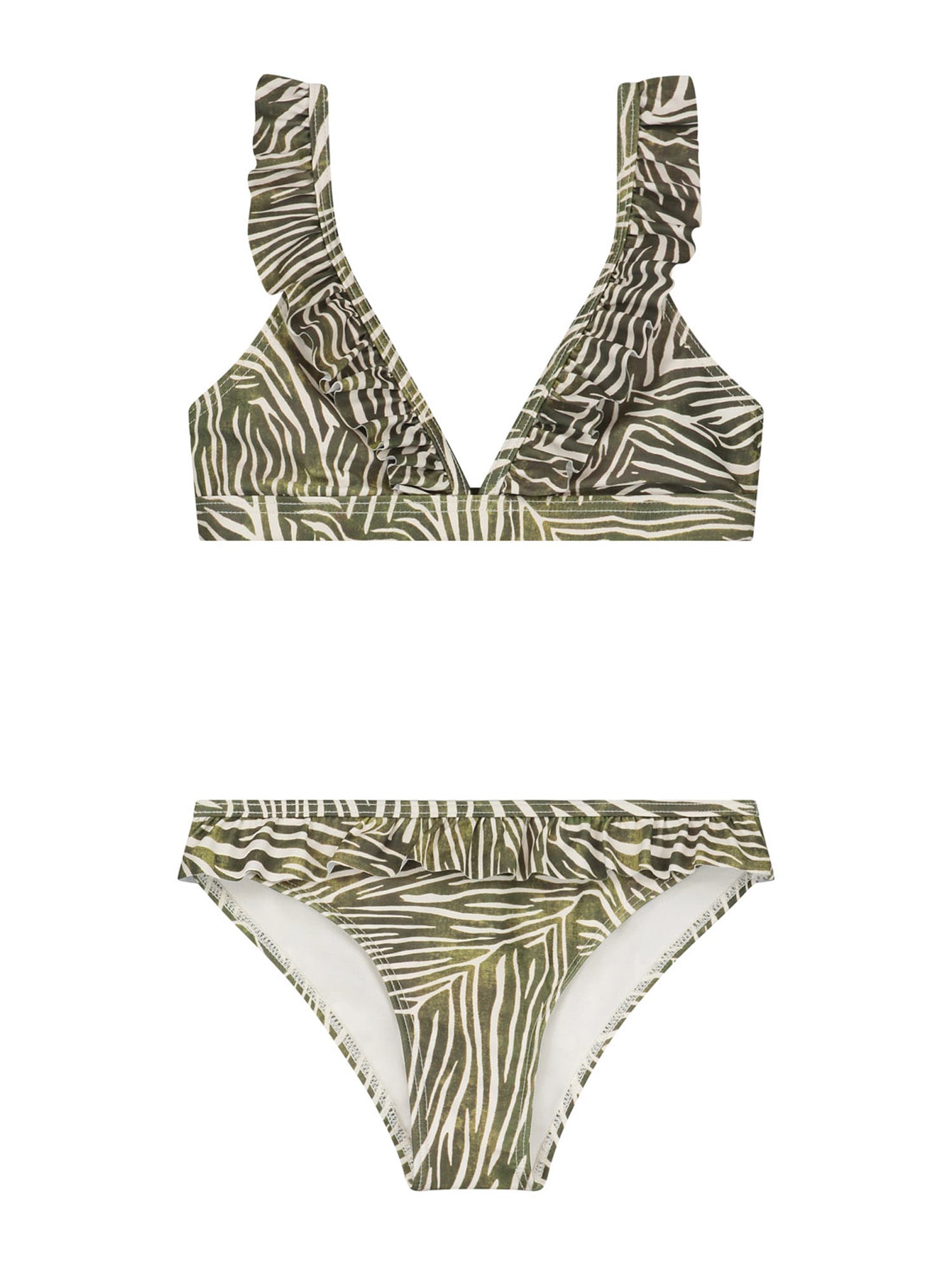 Shiwi Bikinis 'BELLA' alyvuogių spalva / balta
