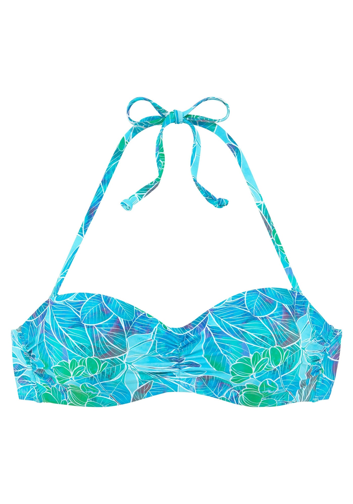 SUNSEEKER Sutien costum de baie  albastru marin / azur / verde / alb