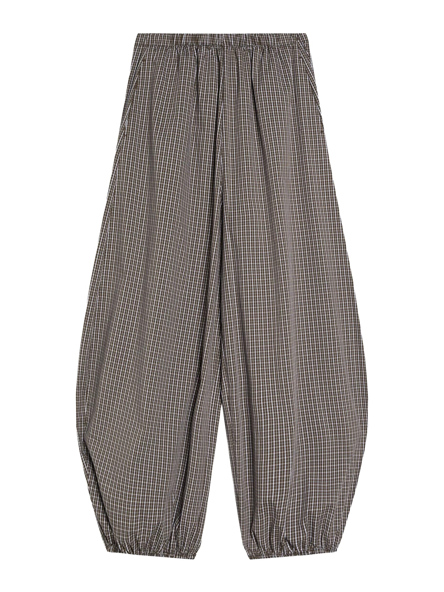 Bershka Pantaloni  kaki / oliv / alb