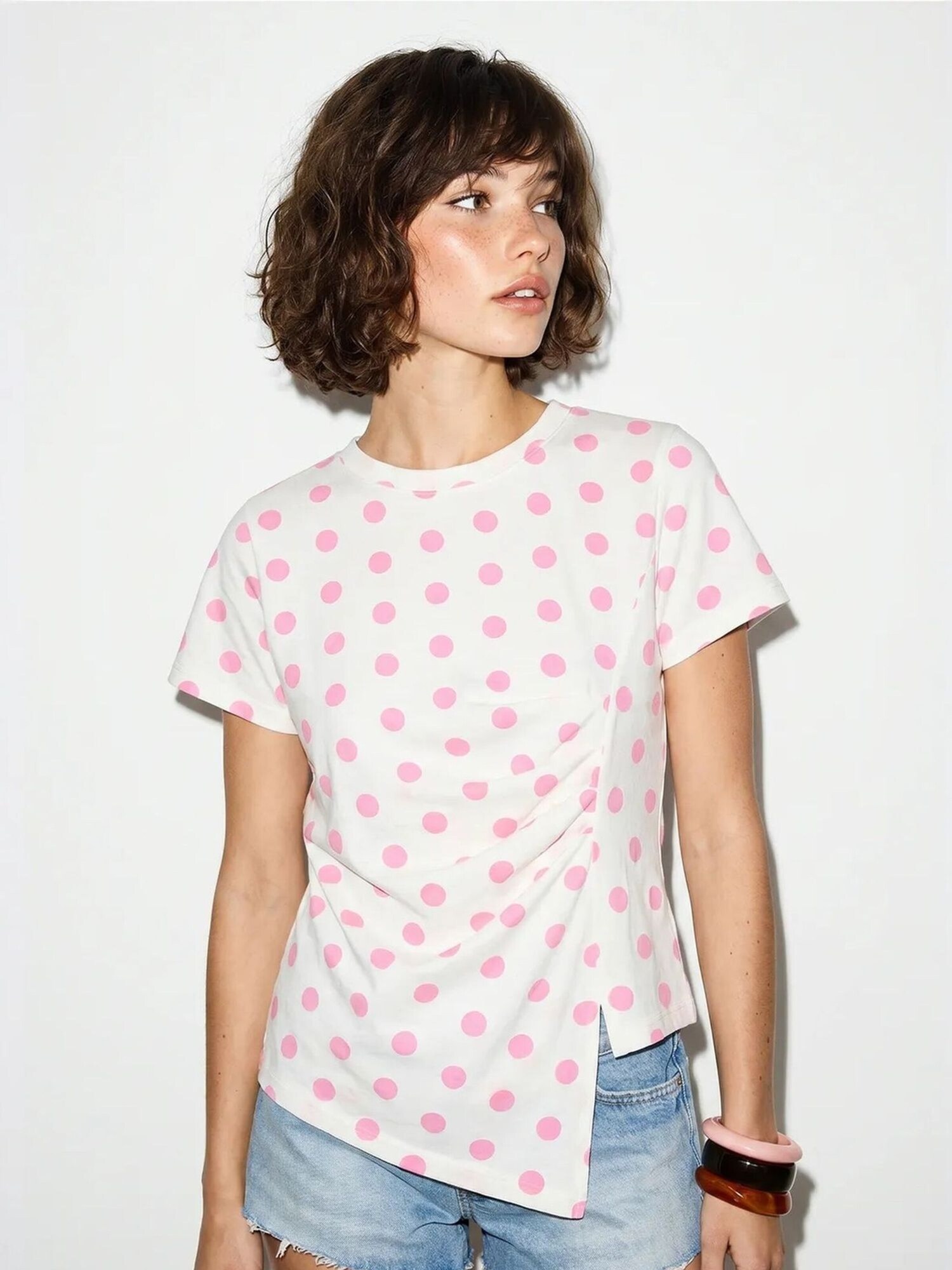 Bianco Lucci Majica 'T-Shirts' roza / bijela