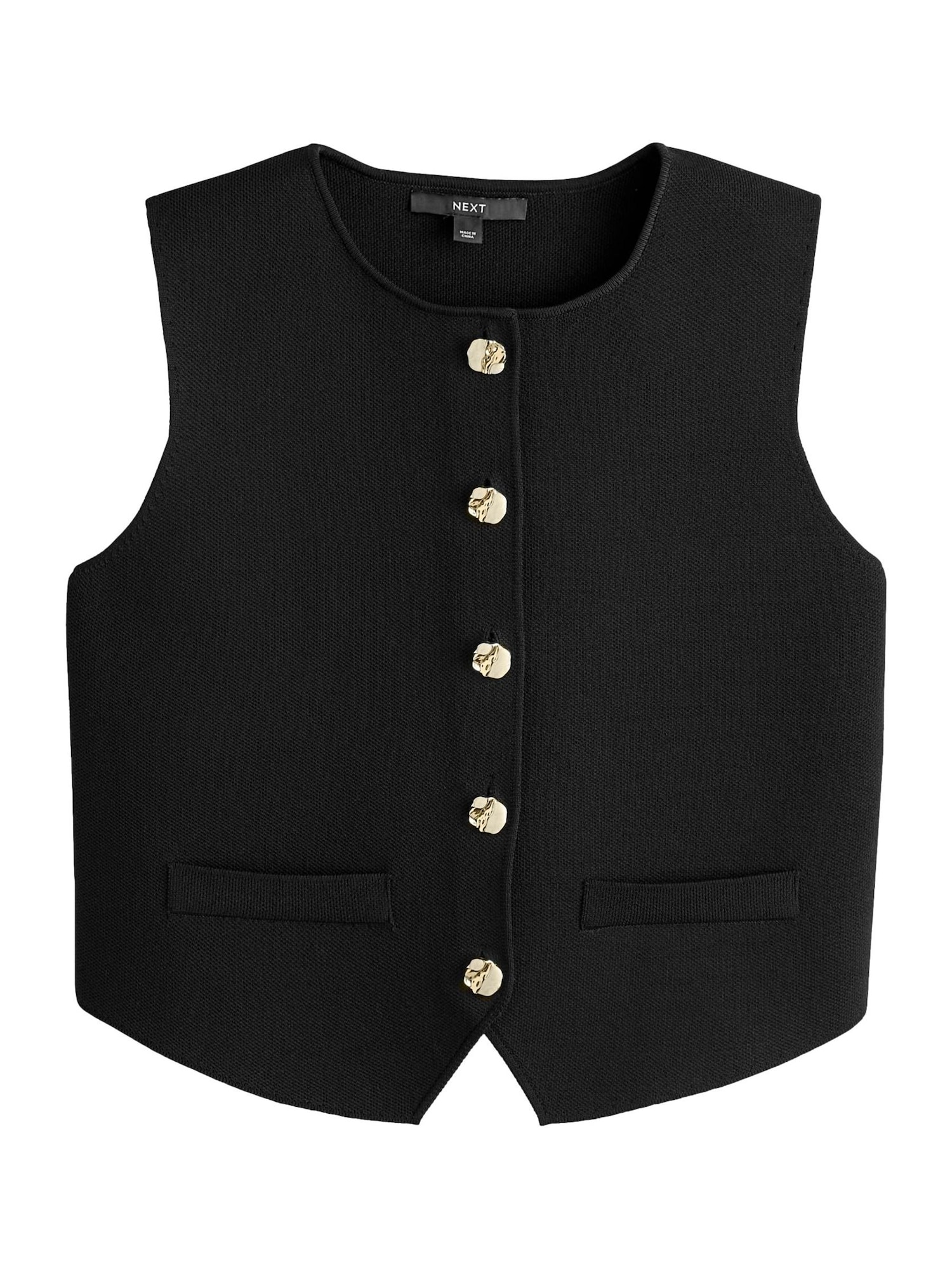 Next Vestă de costum  negru