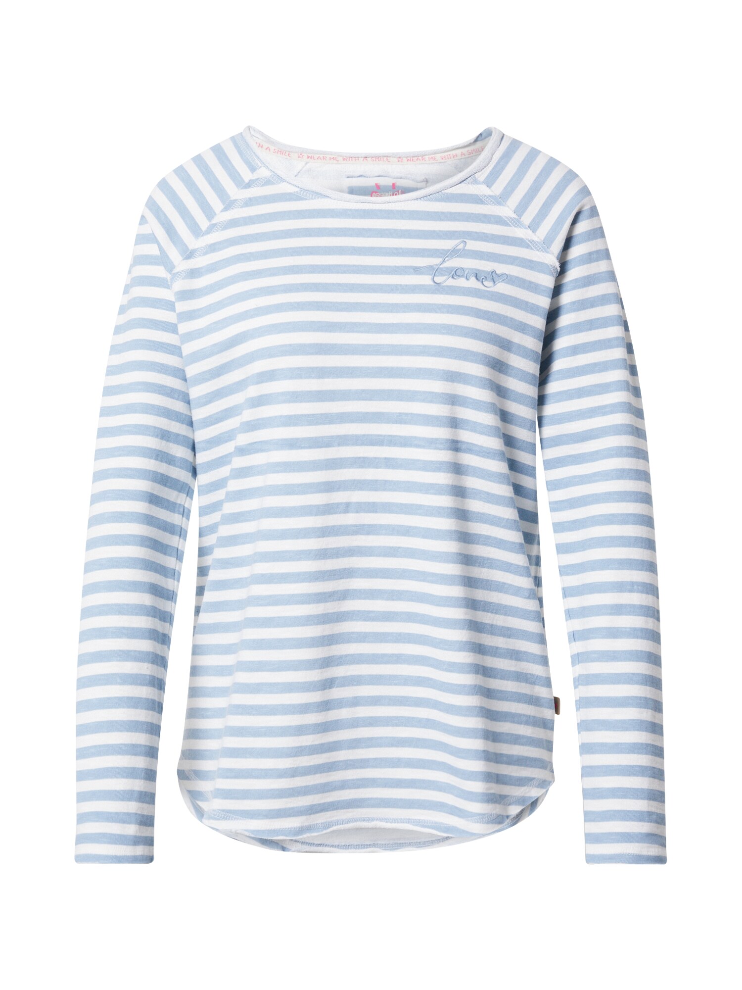 LIEBLINGSSTÜCK Marškinėliai 'Cathrina' šviesiai mėlyna / balta