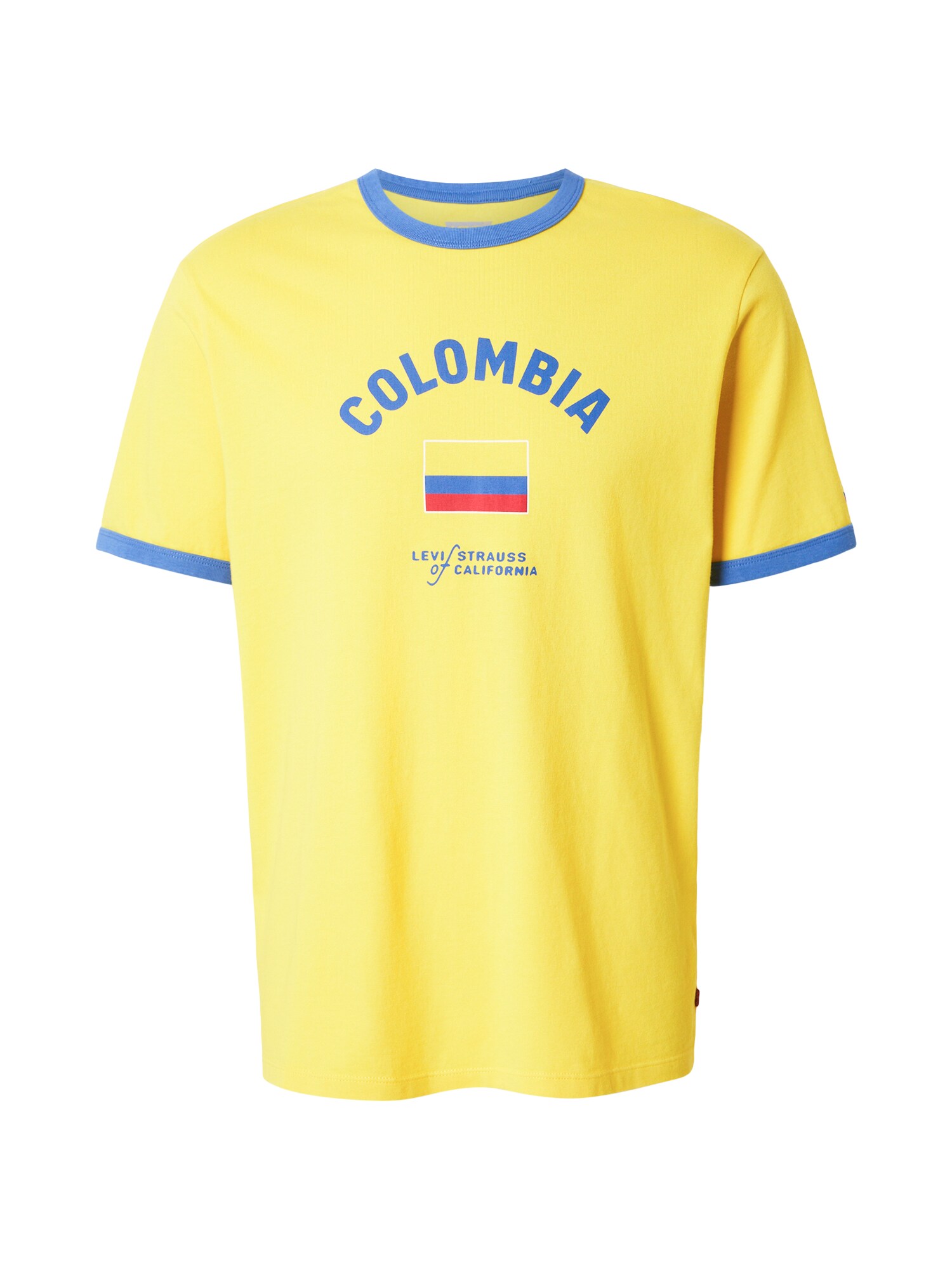LEVIS ® Tricou Colombia  Ringer Tee azur / galben / alb