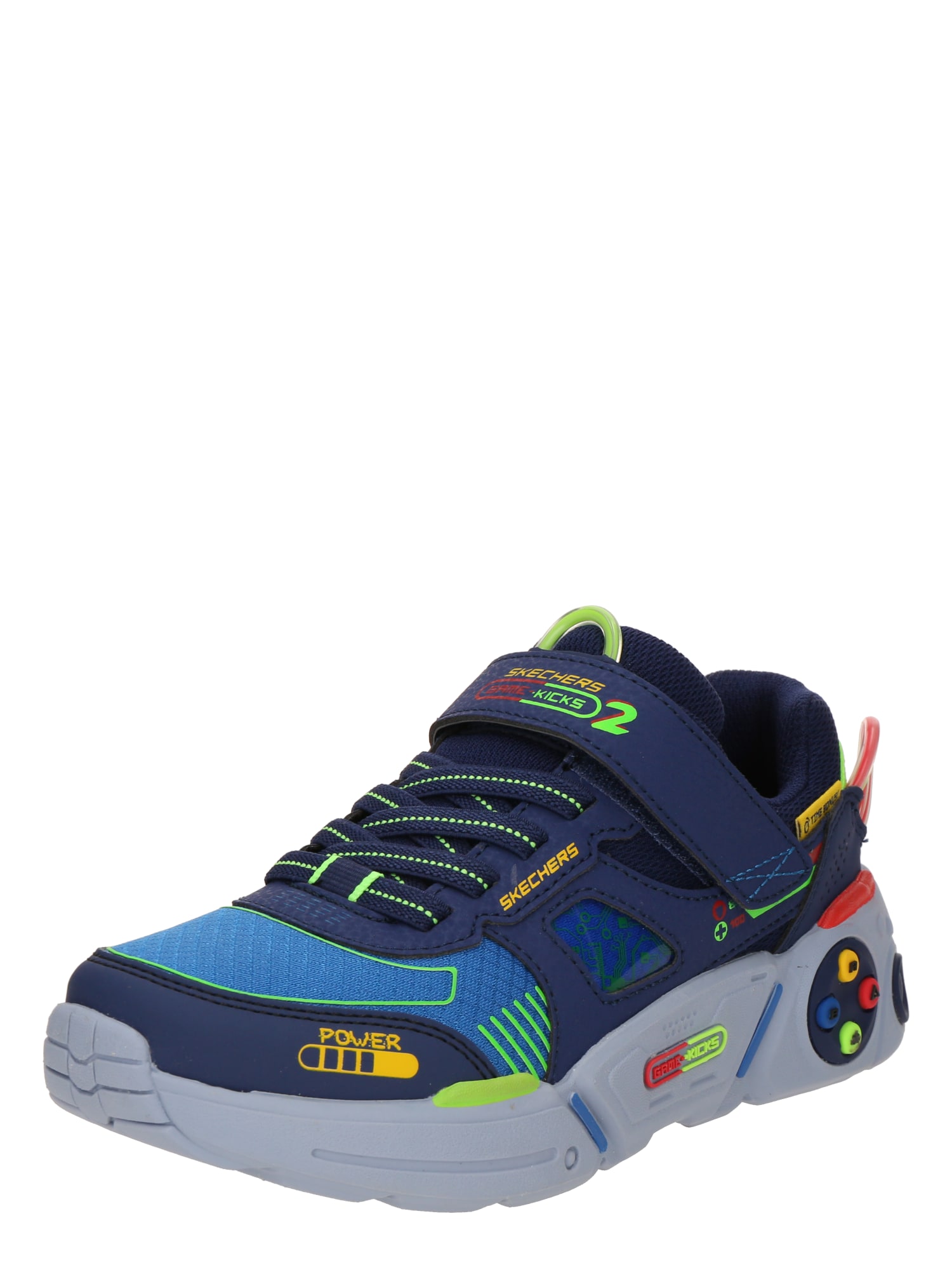 SKECHERS Sneaker GAMETRONIX 2.0  bleumarin / azuriu / verde limetă / roșu