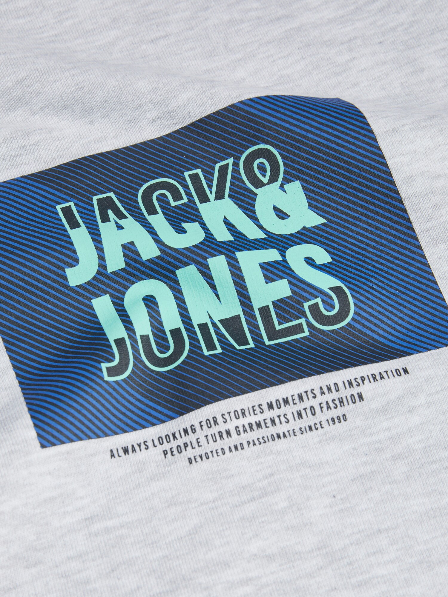 JACK & JONES Tréning póló 'JJHudson'  vízszín / sötétkék / fekete / fehér melír termék 2. képe