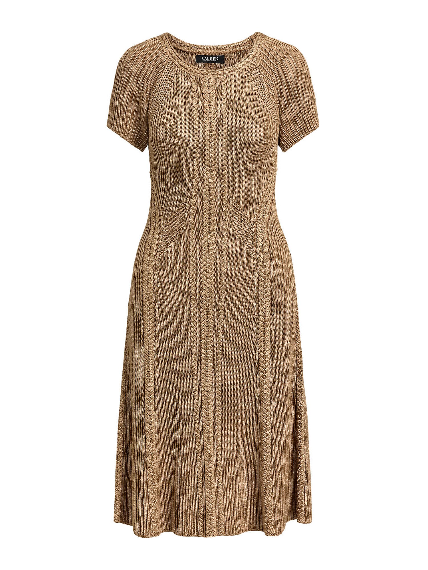 Lauren Ralph Lauren Pletena haljina  zlatna