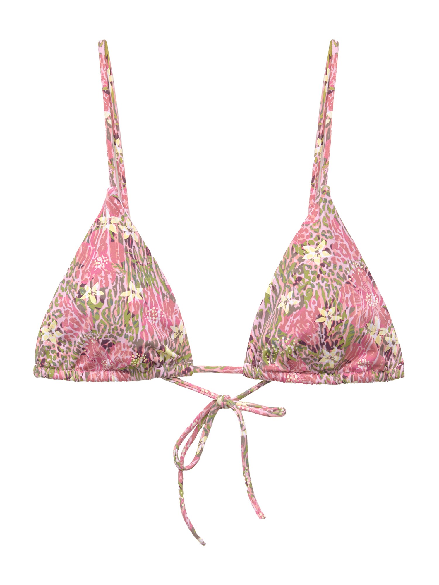 Pull&Bear Sutien costum de baie  galben pastel / oliv / mov mură / roz
