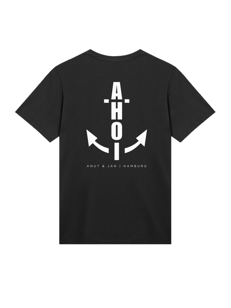 F4NT4STIC T-Shirt 'Anker Knut und Jan Hamburg' Herren Größe S apfel / schwarz / weiß