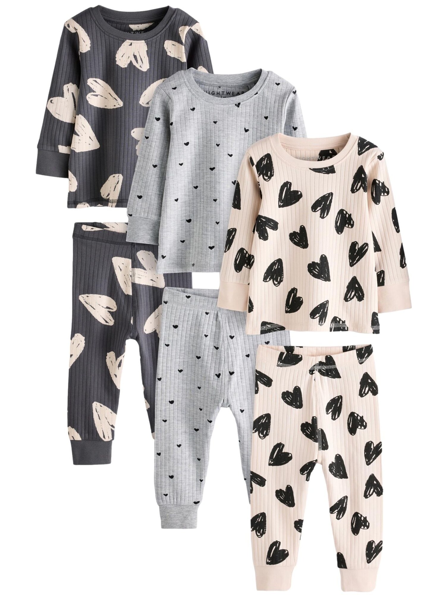 Next Pijamale  albastru / negru / alb