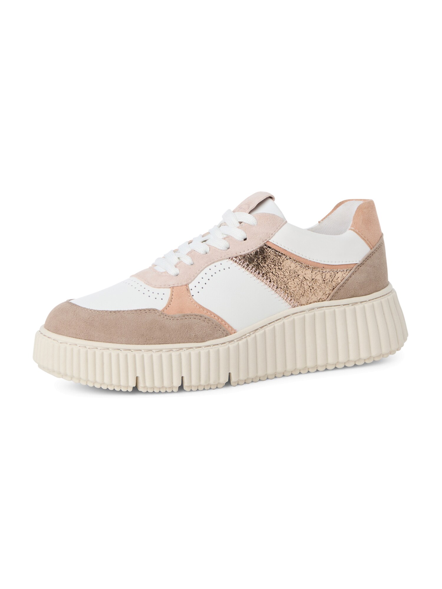 Tamaris Sneakers Laag Brokaat / Brons / Oudroze / Wit