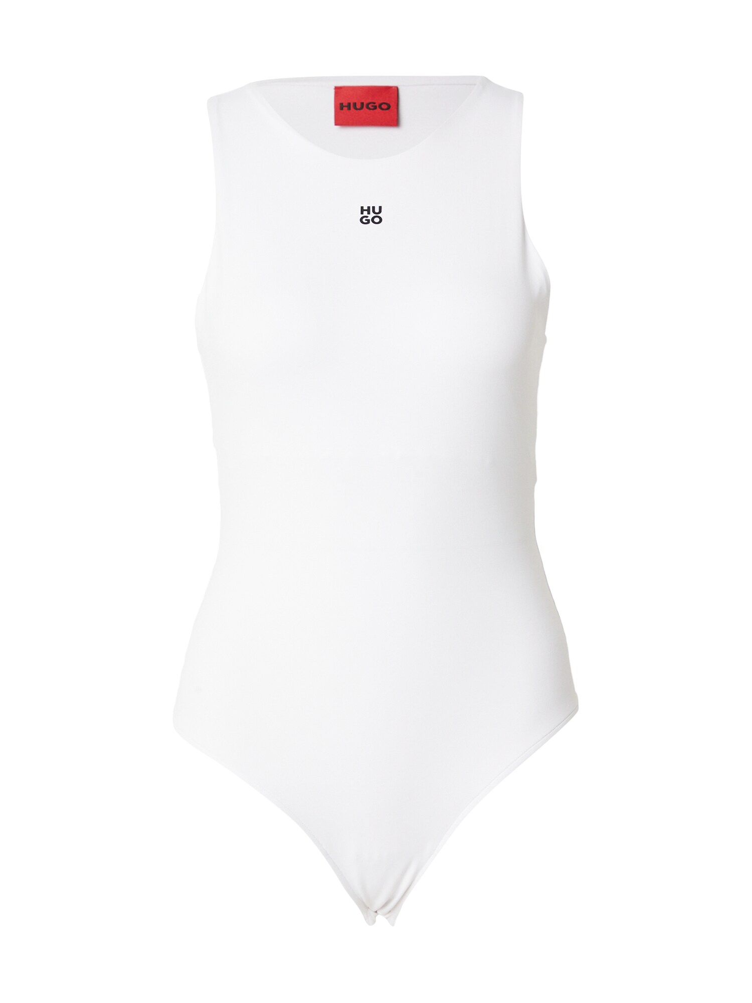 HUGO Tricou body Dasiel  negru / alb