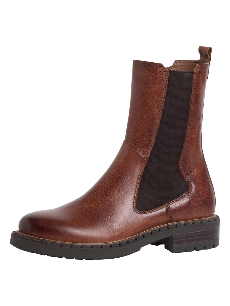 Tamaris Chelsea Boots Damen Größe 36 braun / schwarz Winterschuhe