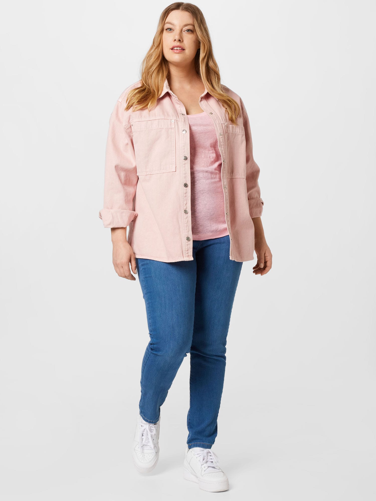 Selected Femme Curve Tričko 'Linda' svetloružová (obrázok 4)