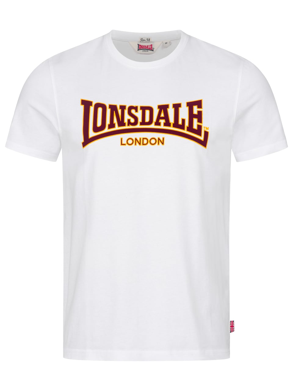 T-shirt 'Classic' guldgul / vinröd