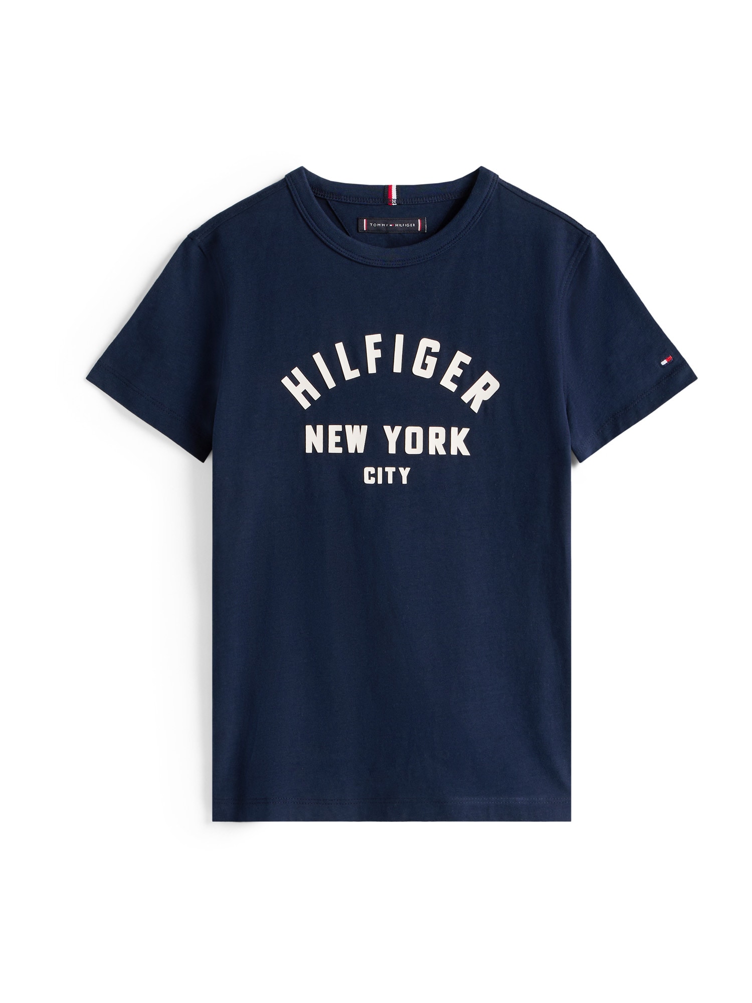 TOMMY HILFIGER Tricou  albastru marin / alb