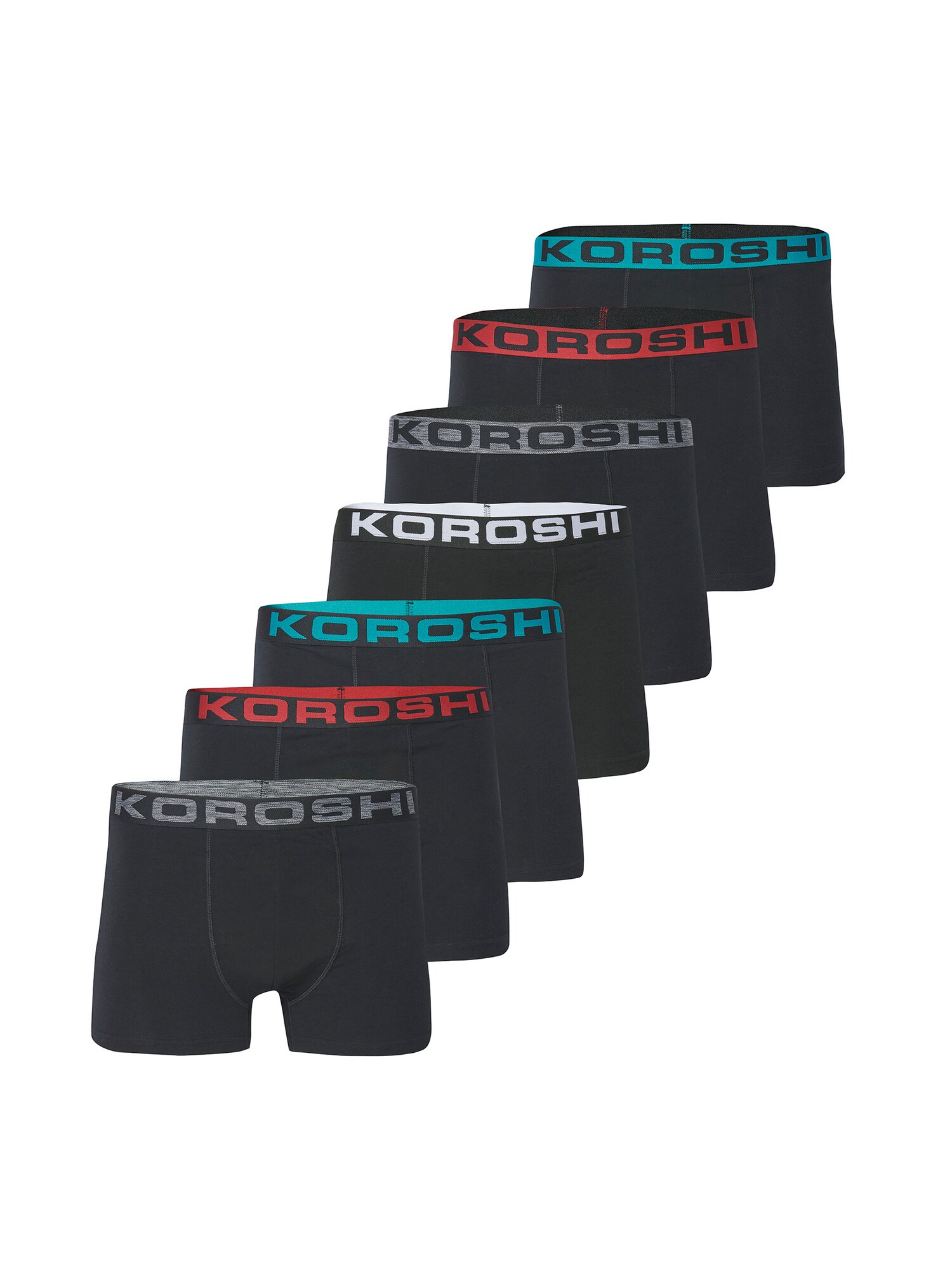 KOROSHI Boxeri  azur / sângeriu / negru / alb