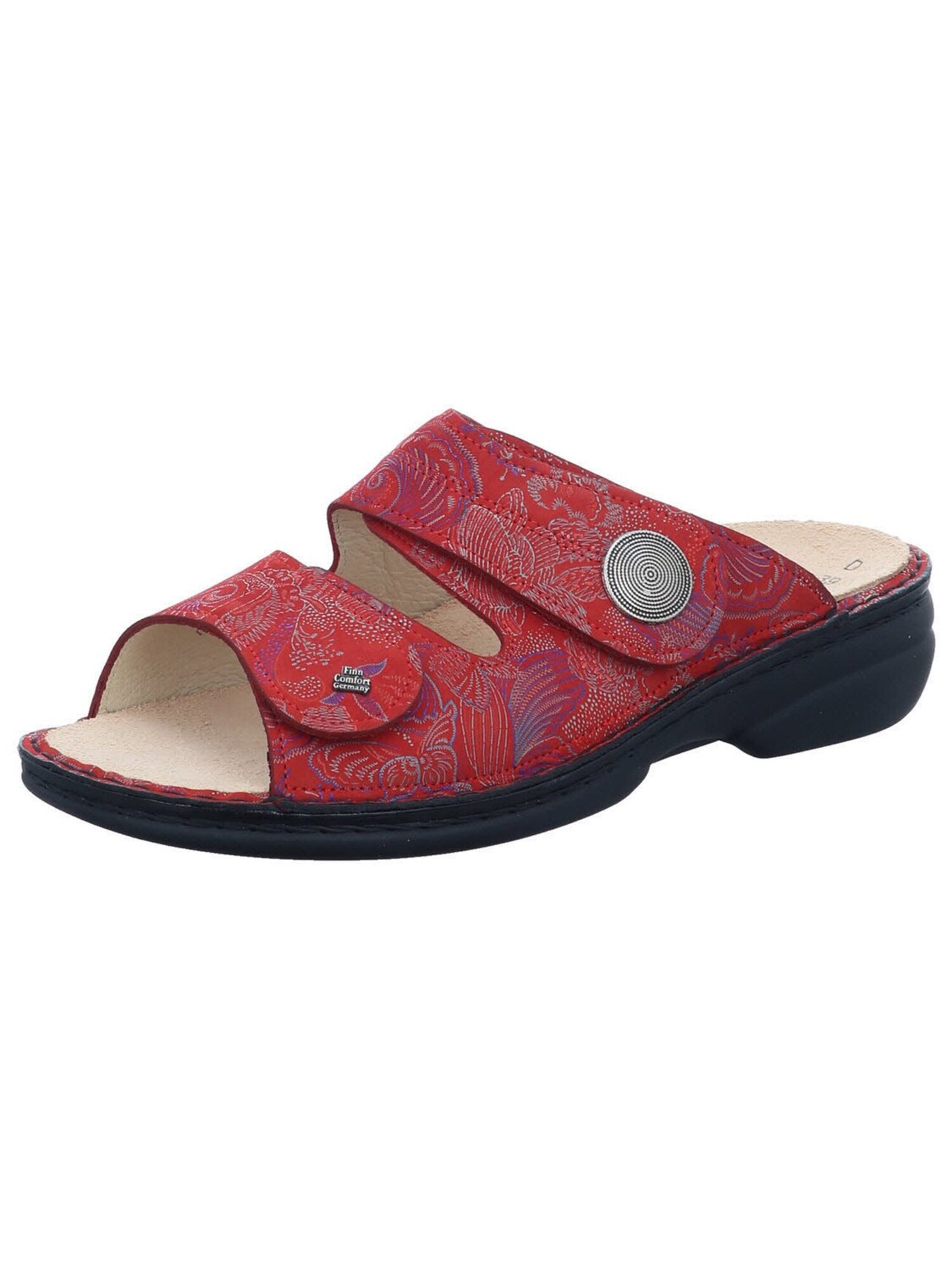 Finn Comfort Muiltjes 'Pantolette Damen 02550 657420 Echtleder In Rot' Rood