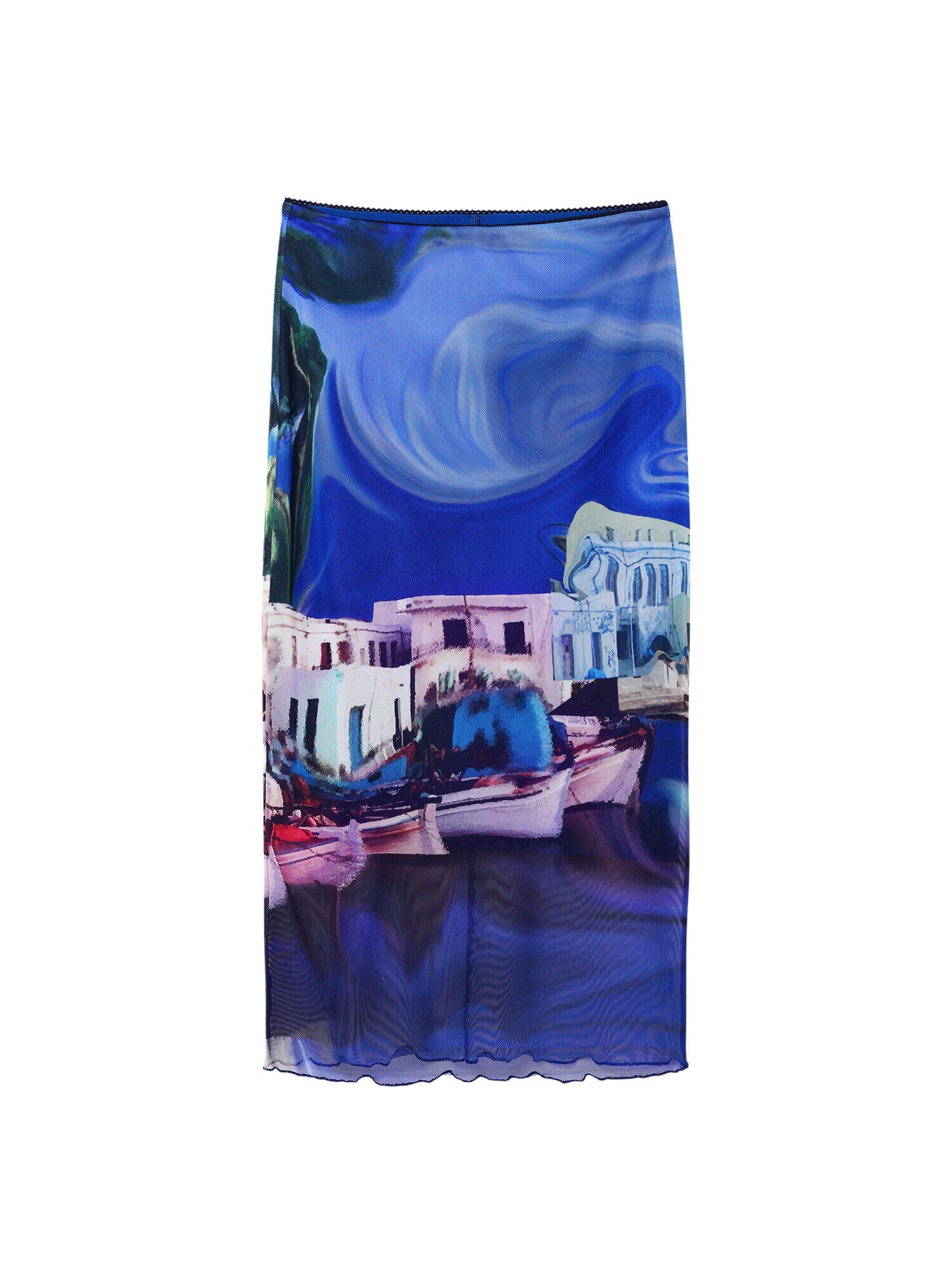 Desigual Sukňa 'M. Christian Lacroix'  modrá / pastelovo ružová / červená / čierna