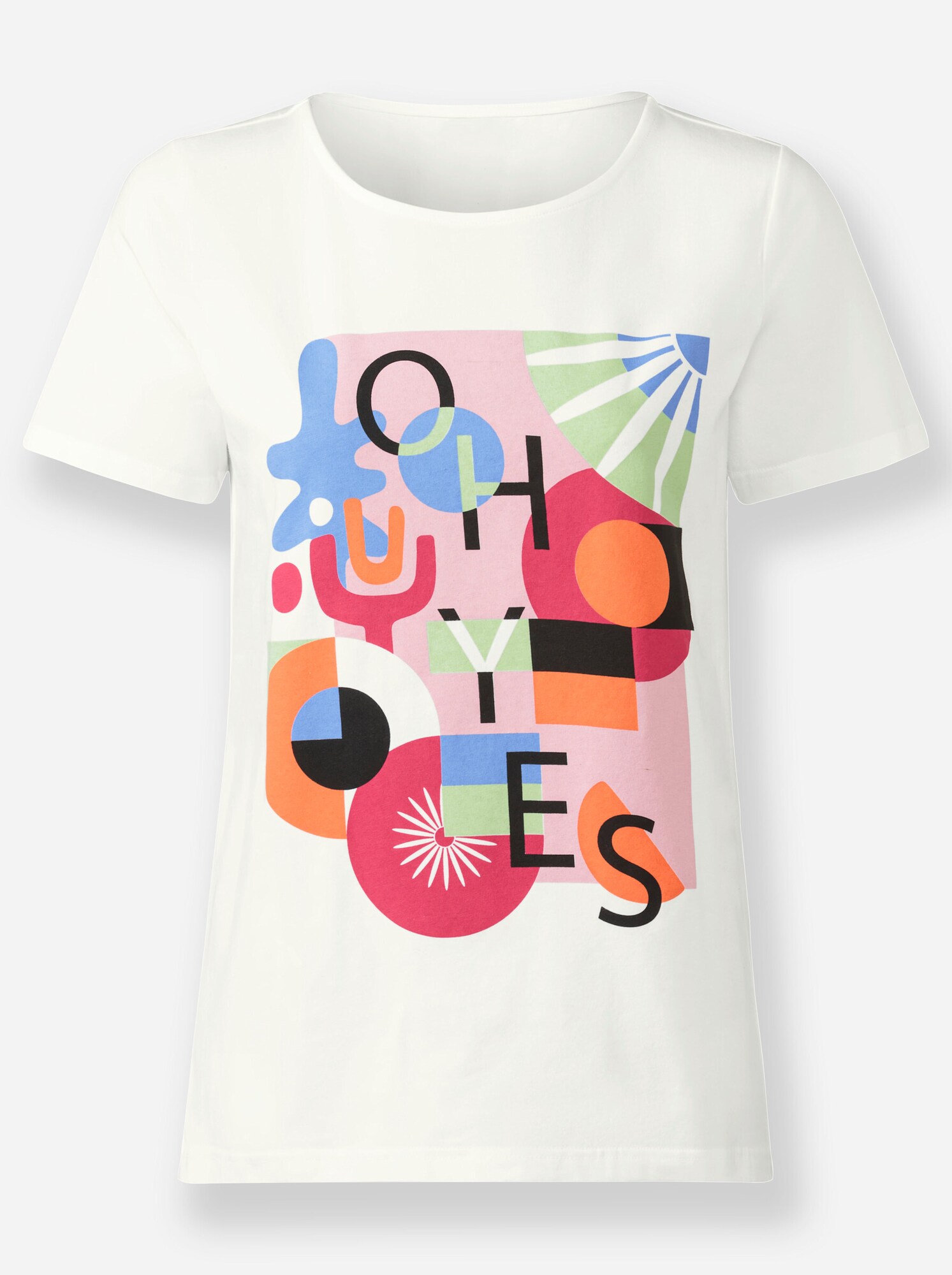 heine Tricou  verde deschis / portocaliu / roz / alb